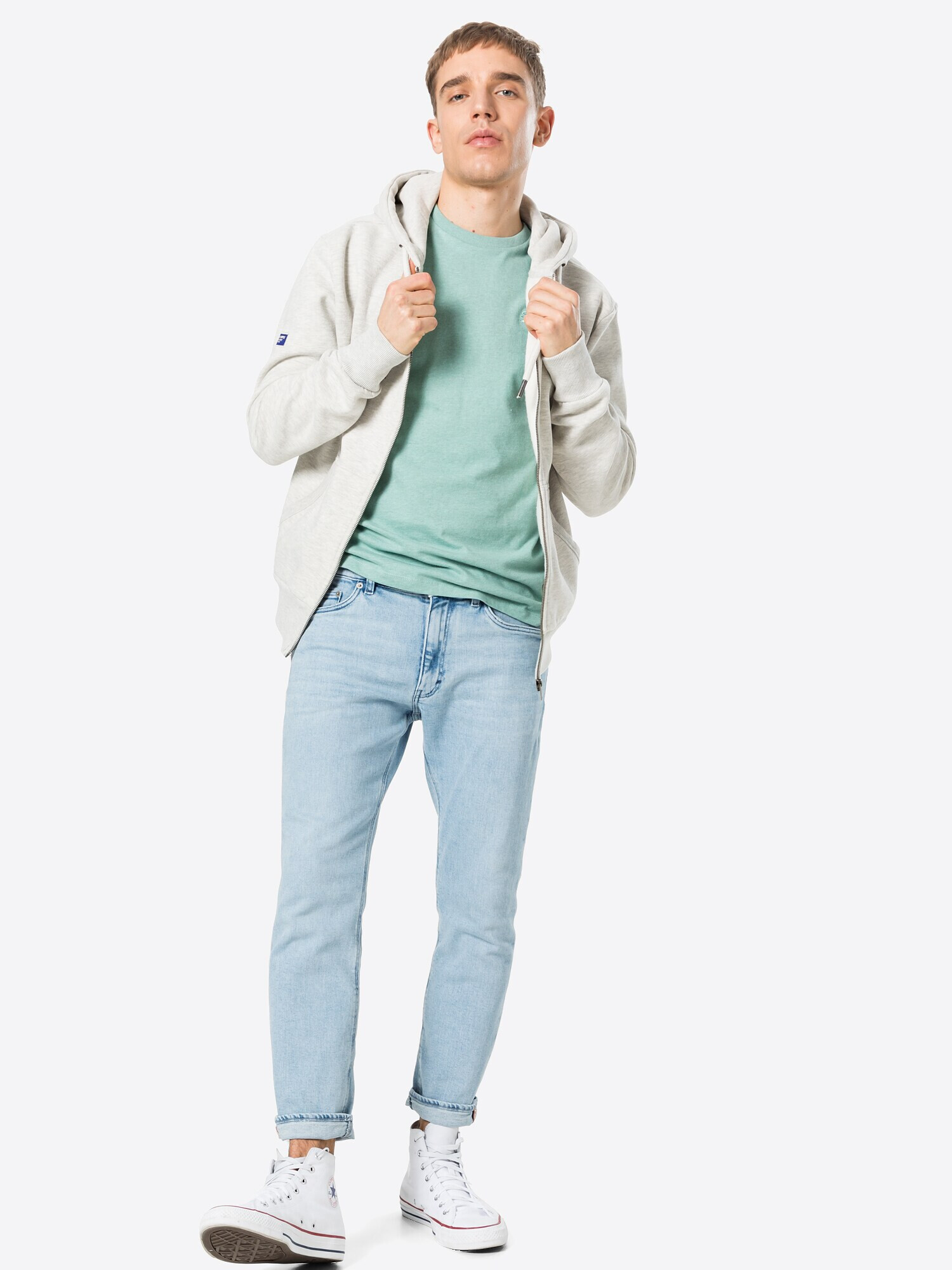 Superdry Tricou verde pastel - Pled.ro