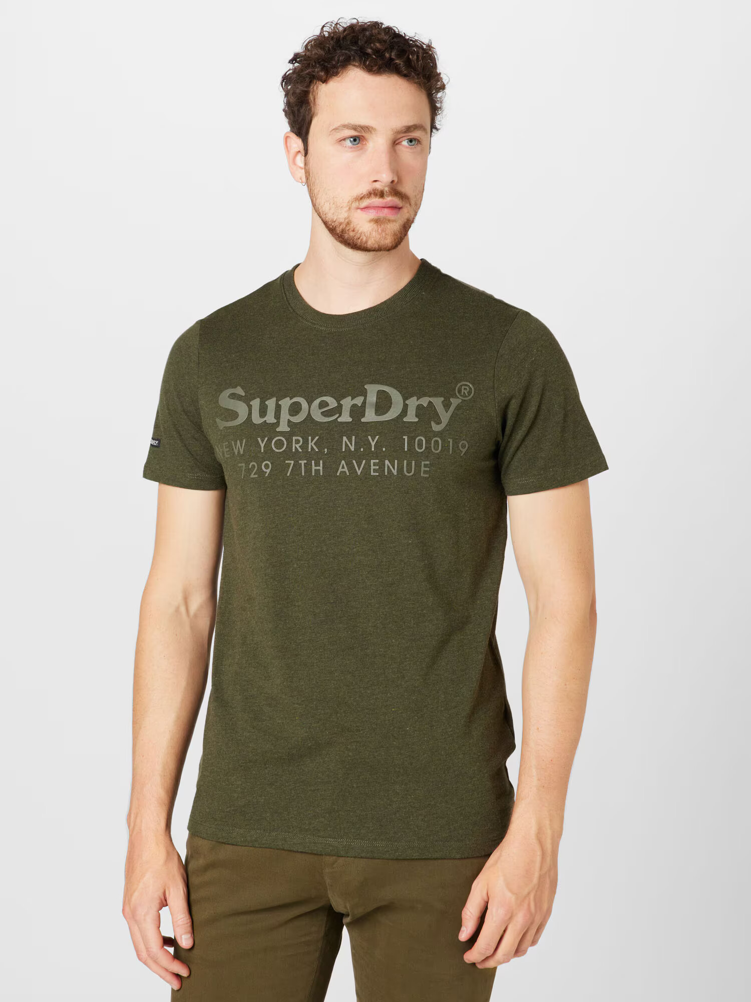 Superdry Tricou verde stuf - Pled.ro