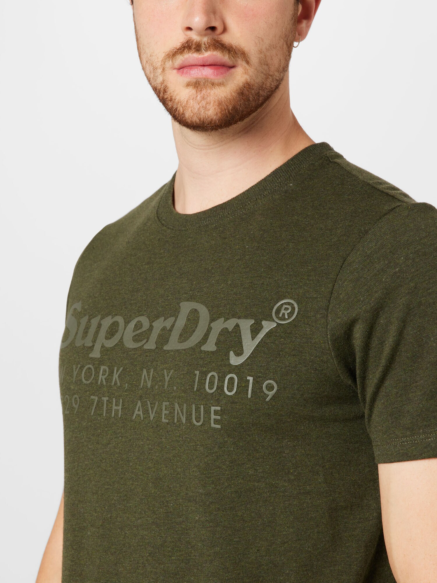 Superdry Tricou verde stuf - Pled.ro