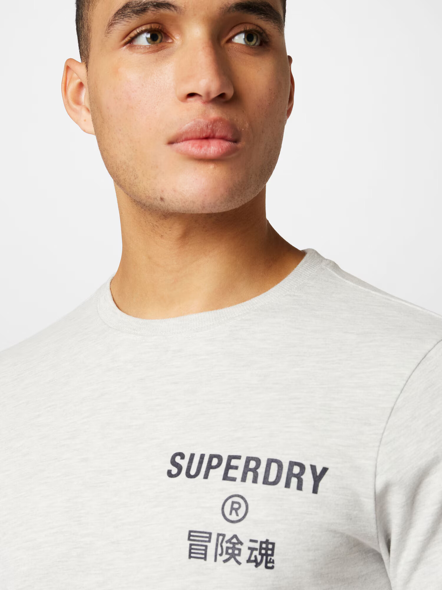 Superdry Tricou 'Vintage Corporate' gri amestecat / negru - Pled.ro