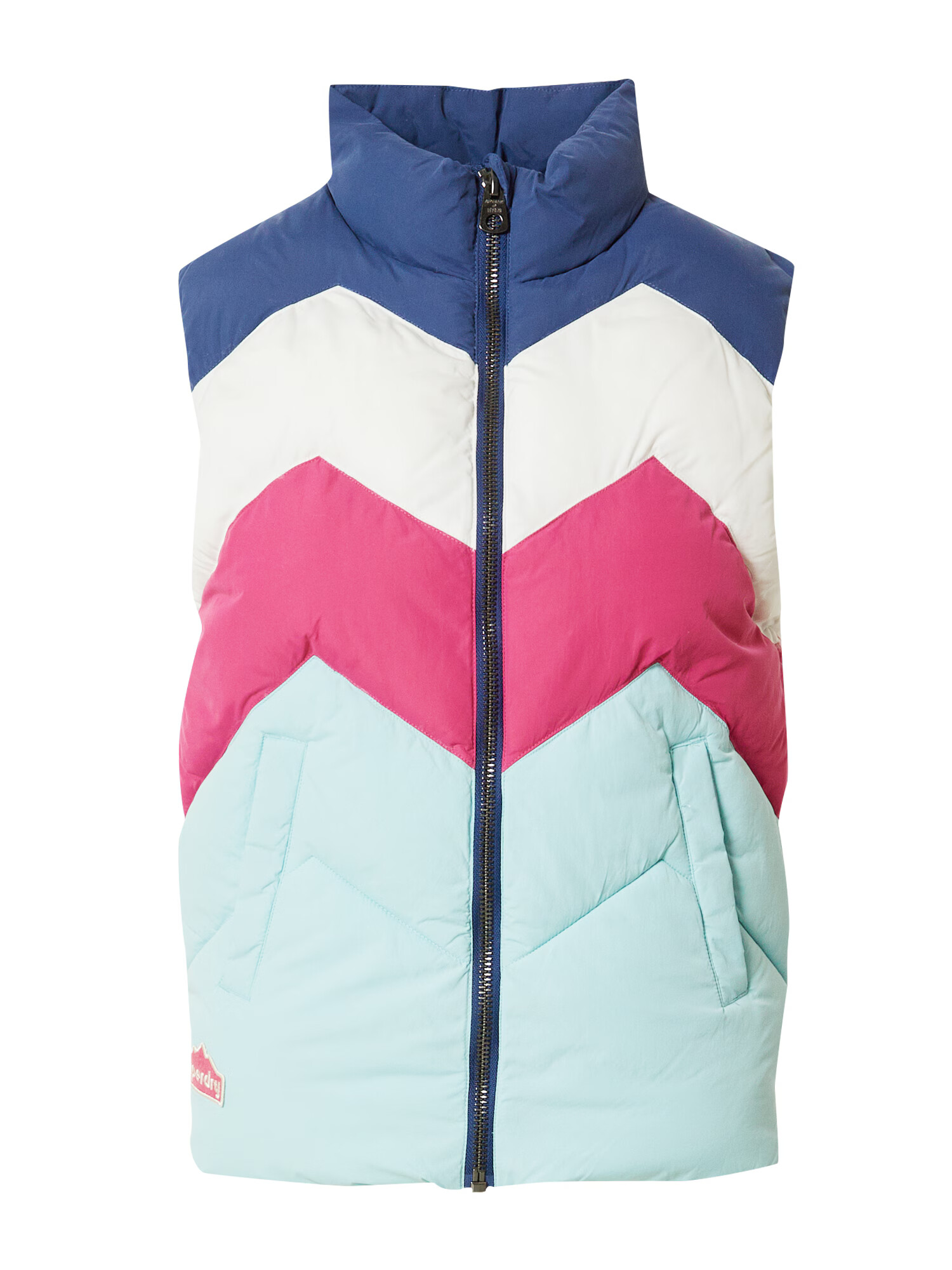 Superdry Vestă albastru marin / azur / roz / alb - Pled.ro