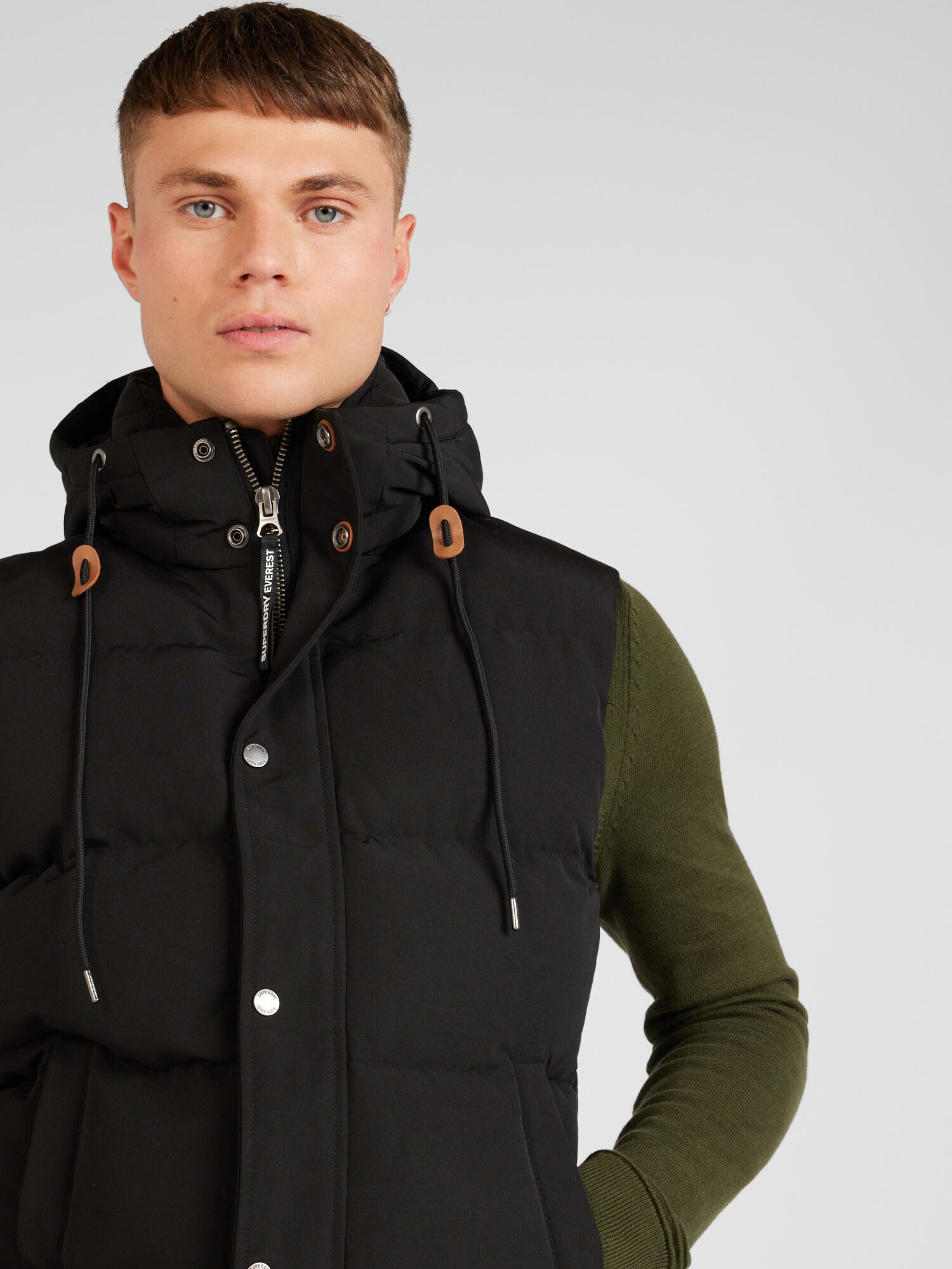 Superdry Vestă 'EVEREST' negru - Pled.ro