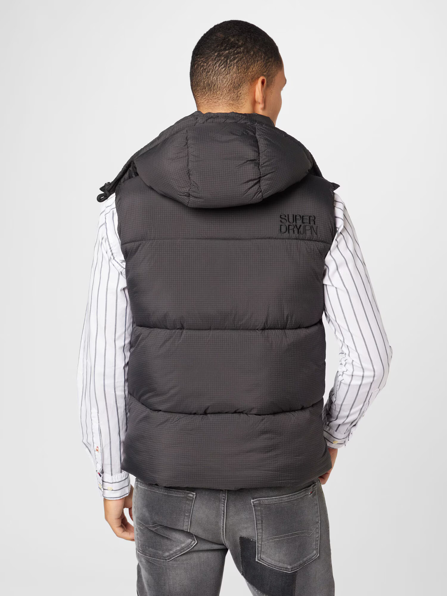 Superdry Vestă gri / negru - Pled.ro