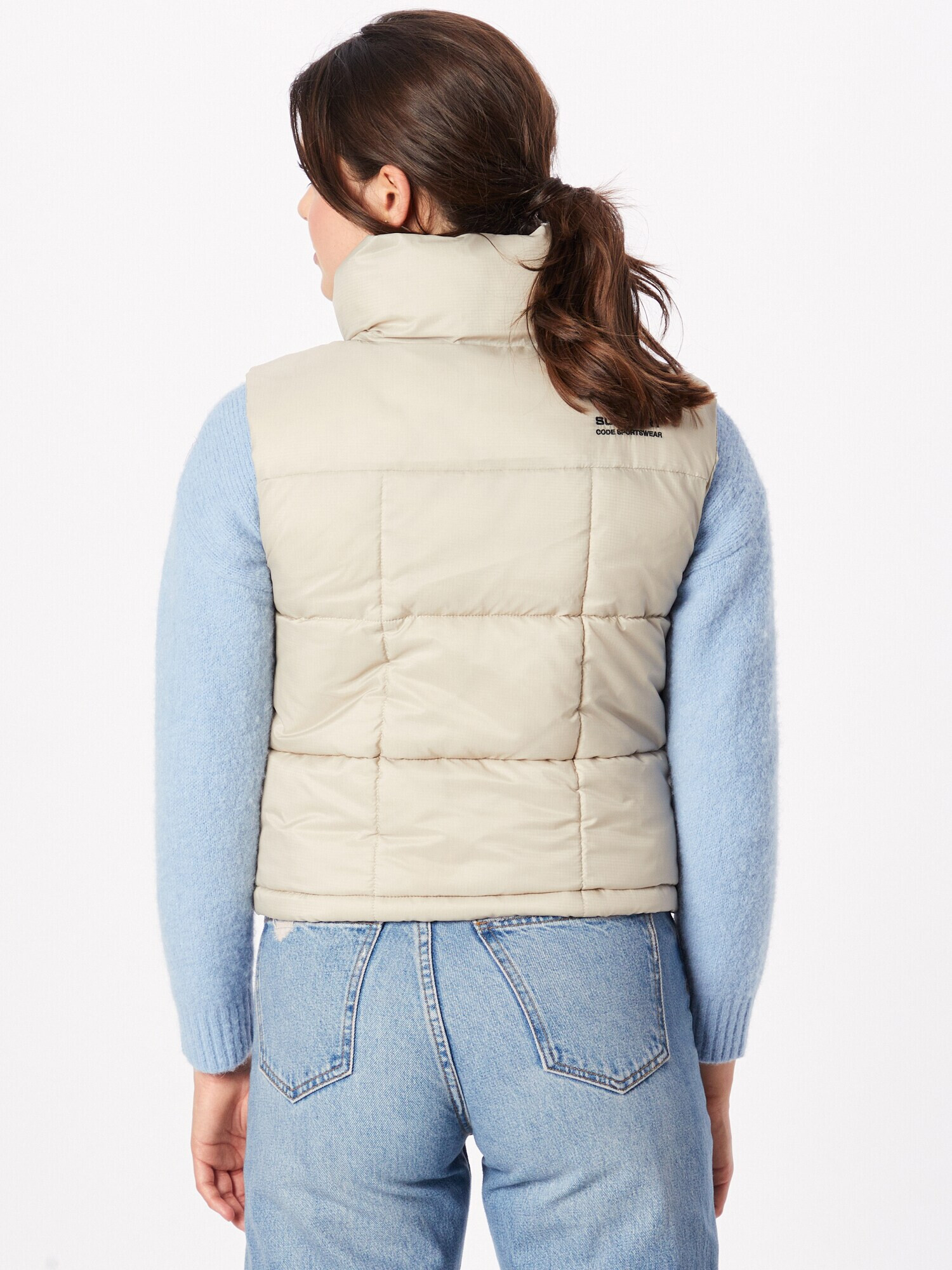 Superdry Vestă 'Mountain' ecru - Pled.ro