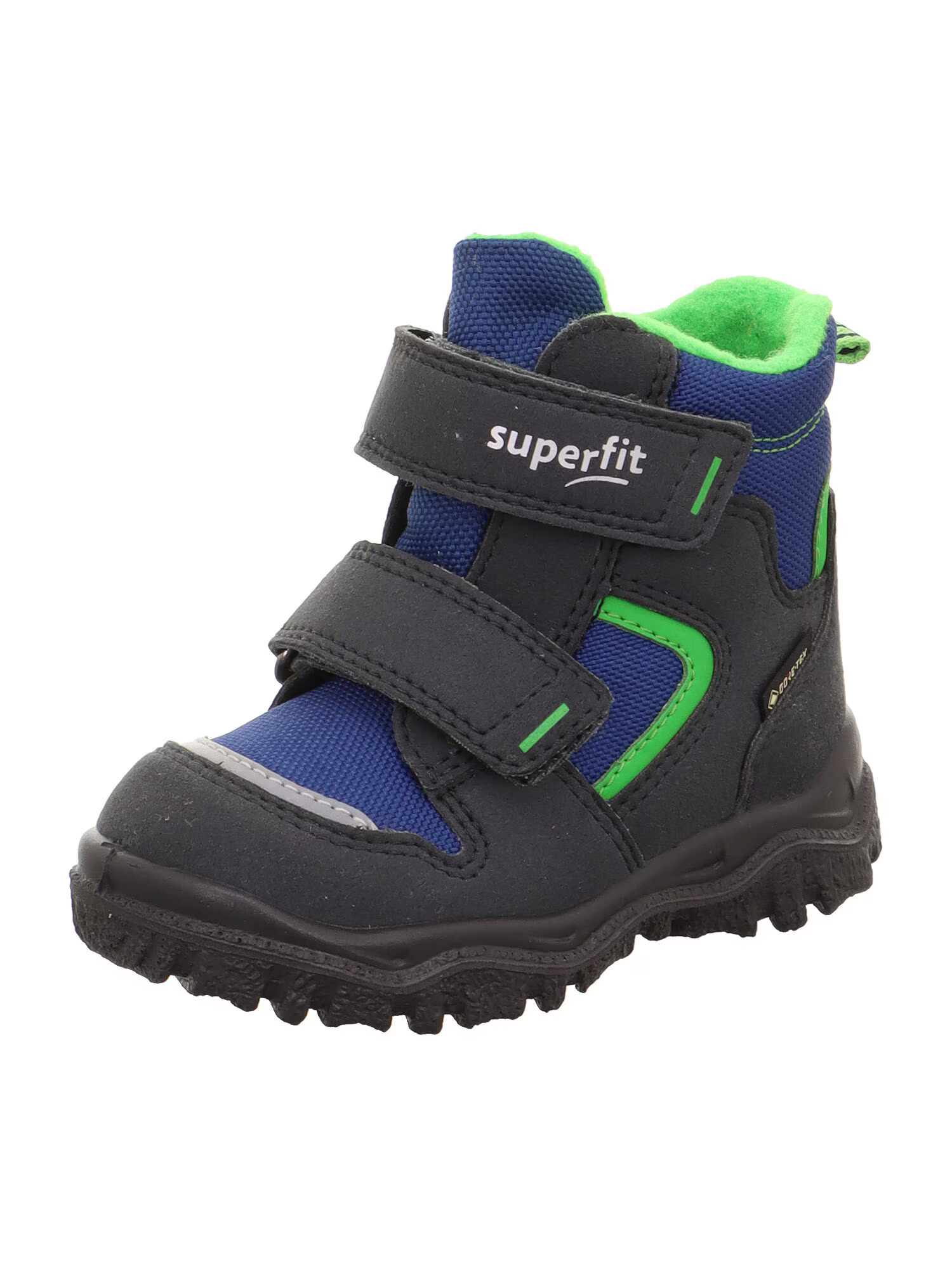 SUPERFIT Bocanci de zăpadă 'Husky' albastru cobalt / gri grafit / gri deschis / verde neon - Pled.ro