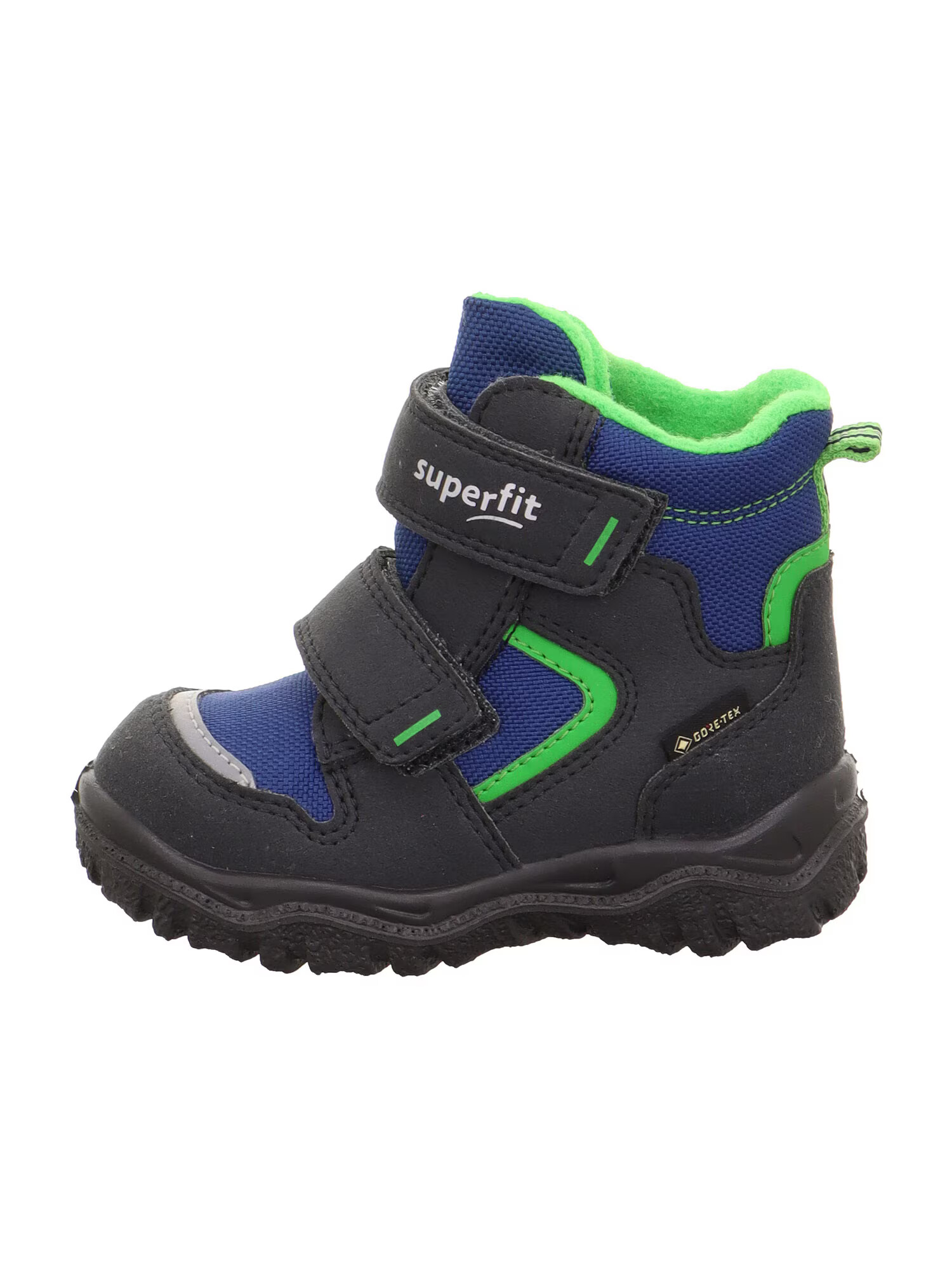 SUPERFIT Bocanci de zăpadă 'Husky' albastru cobalt / gri grafit / gri deschis / verde neon - Pled.ro