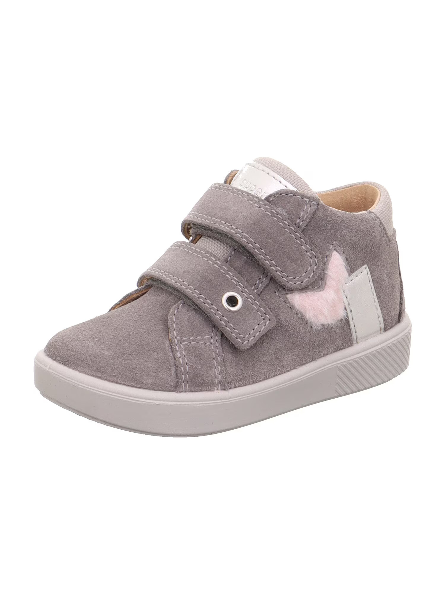 SUPERFIT Sneaker 'Supies' gri taupe / roz / alb - Pled.ro