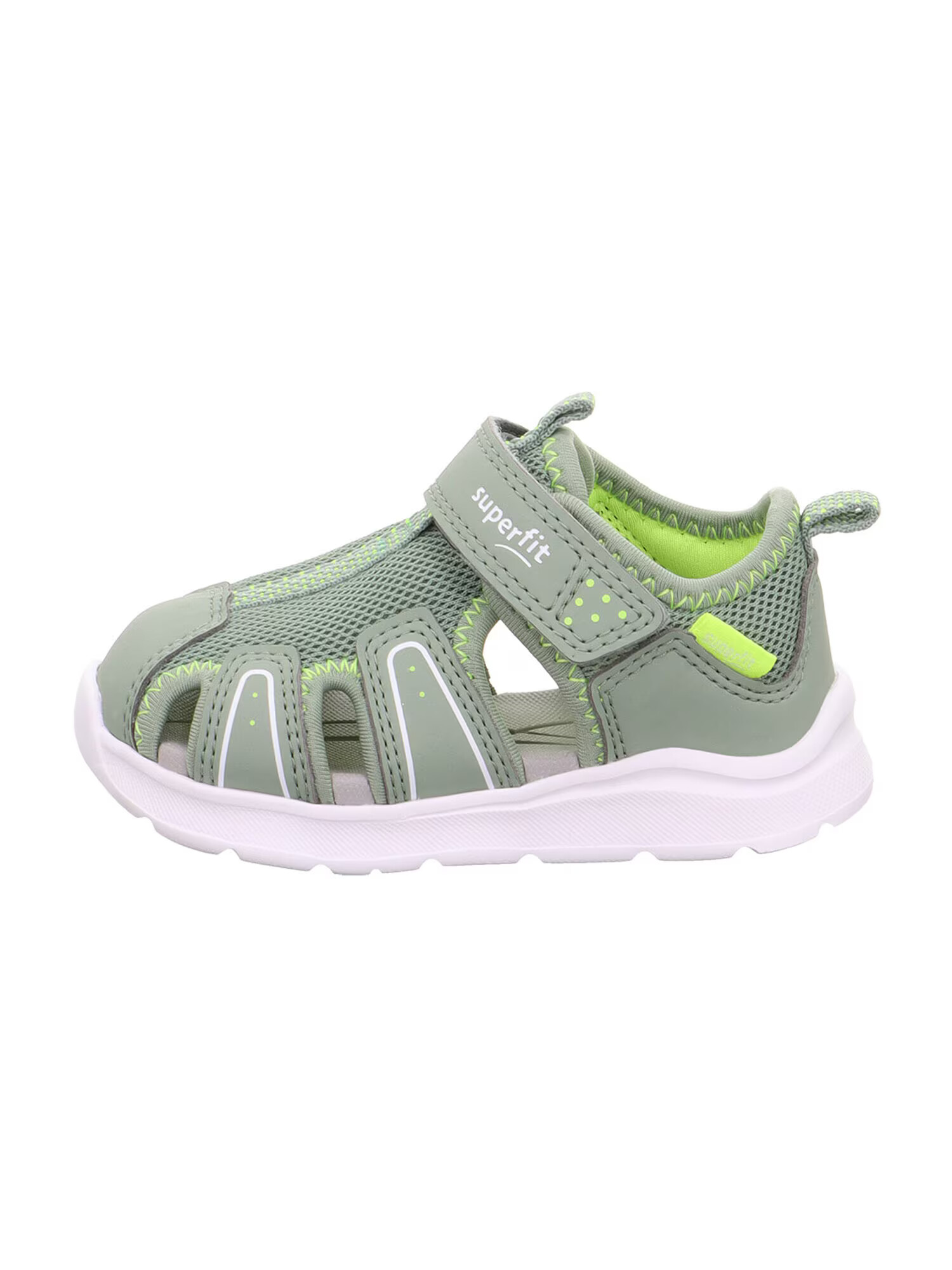 SUPERFIT Sandale 'Wave' verde pastel / verde deschis / alb - Pled.ro