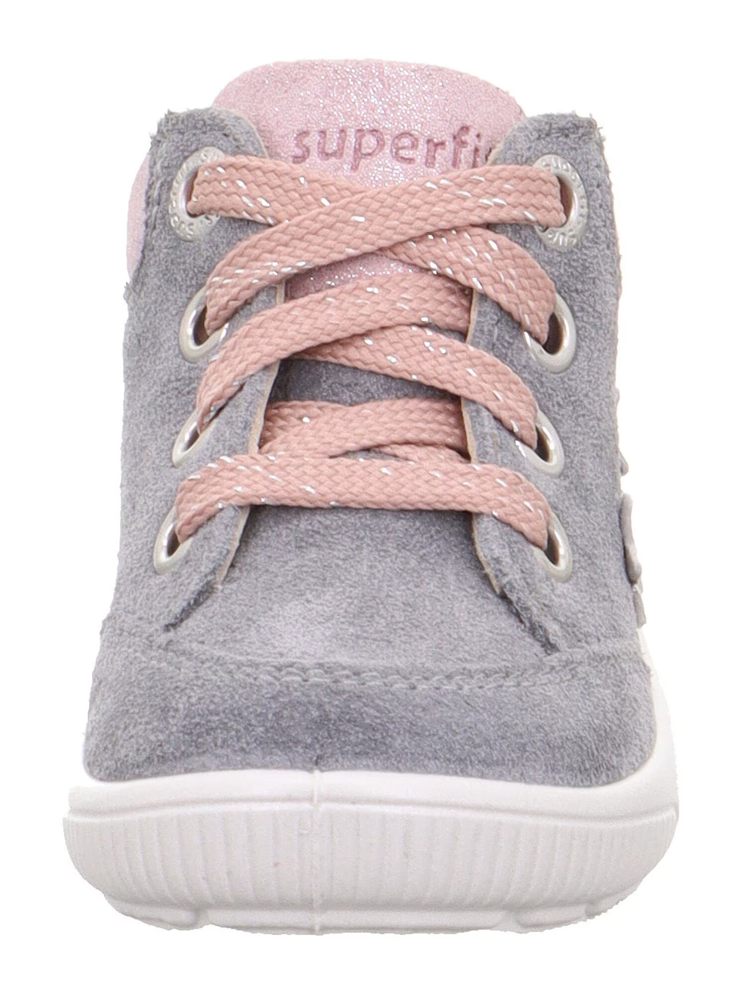 SUPERFIT Sneaker gri deschis / roz deschis / alb - Pled.ro