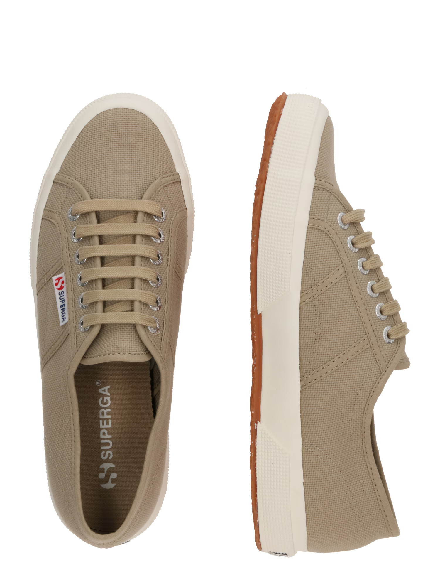 SUPERGA Sneaker low '2750 Cotu Classic' gri deschis / roșu / alb - Pled.ro