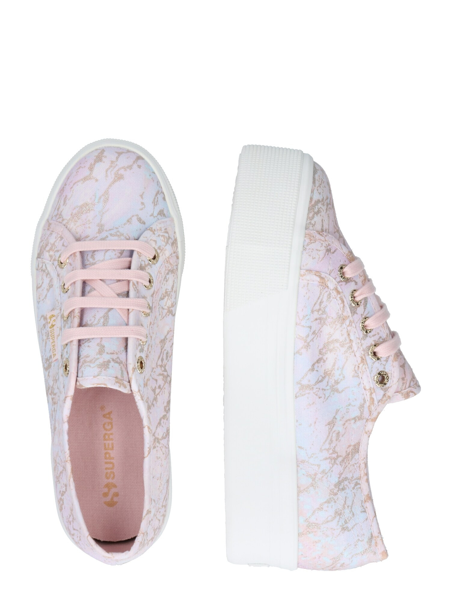 SUPERGA Sneaker low albastru deschis / auriu / roz - Pled.ro