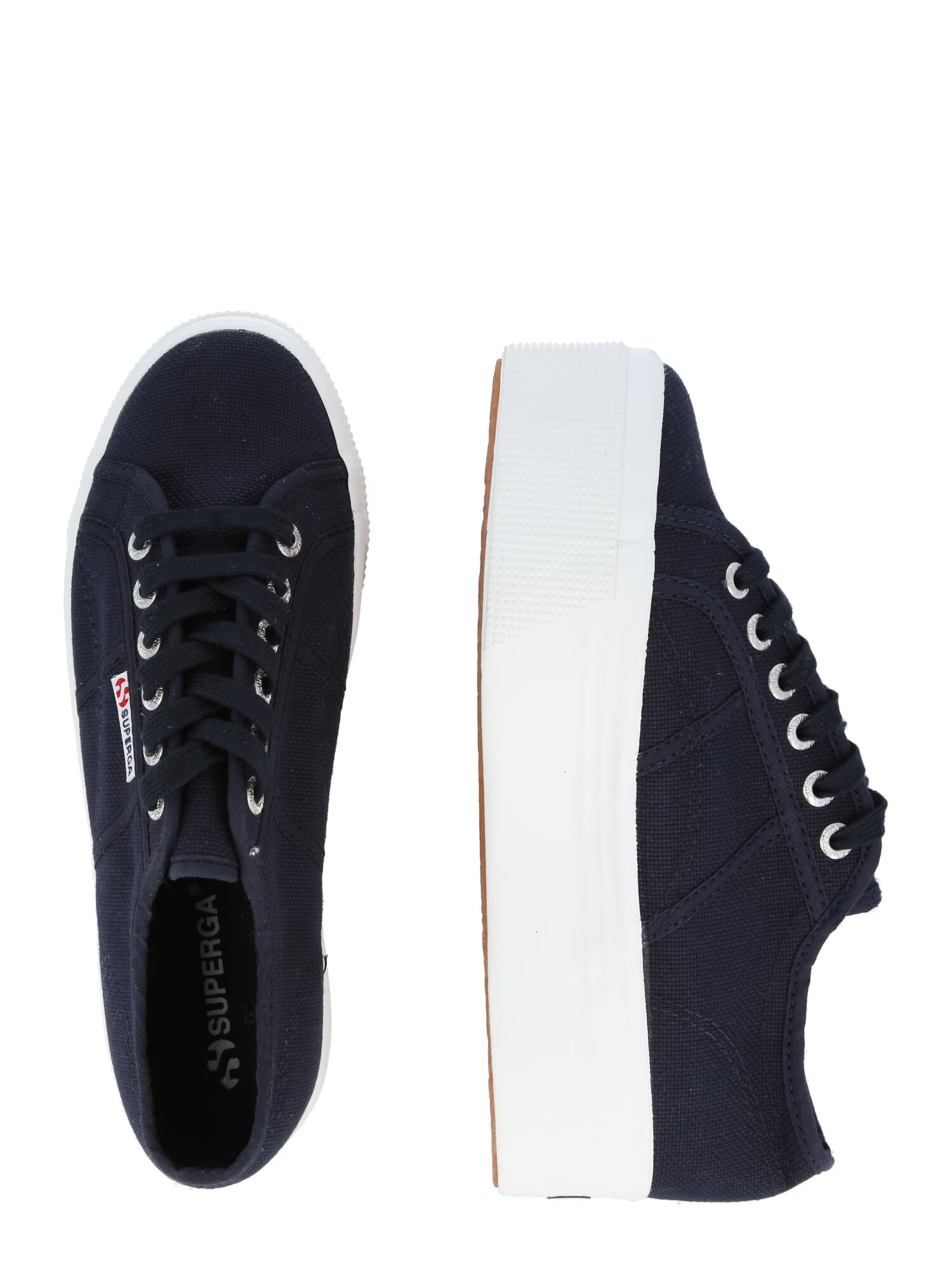 SUPERGA Sneaker low albastru noapte / roșu / alb - Pled.ro