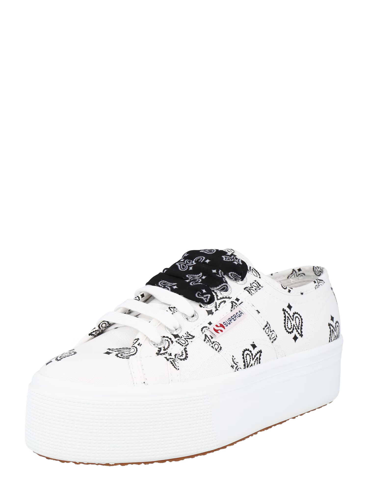 SUPERGA Sneaker low negru / alb - Pled.ro