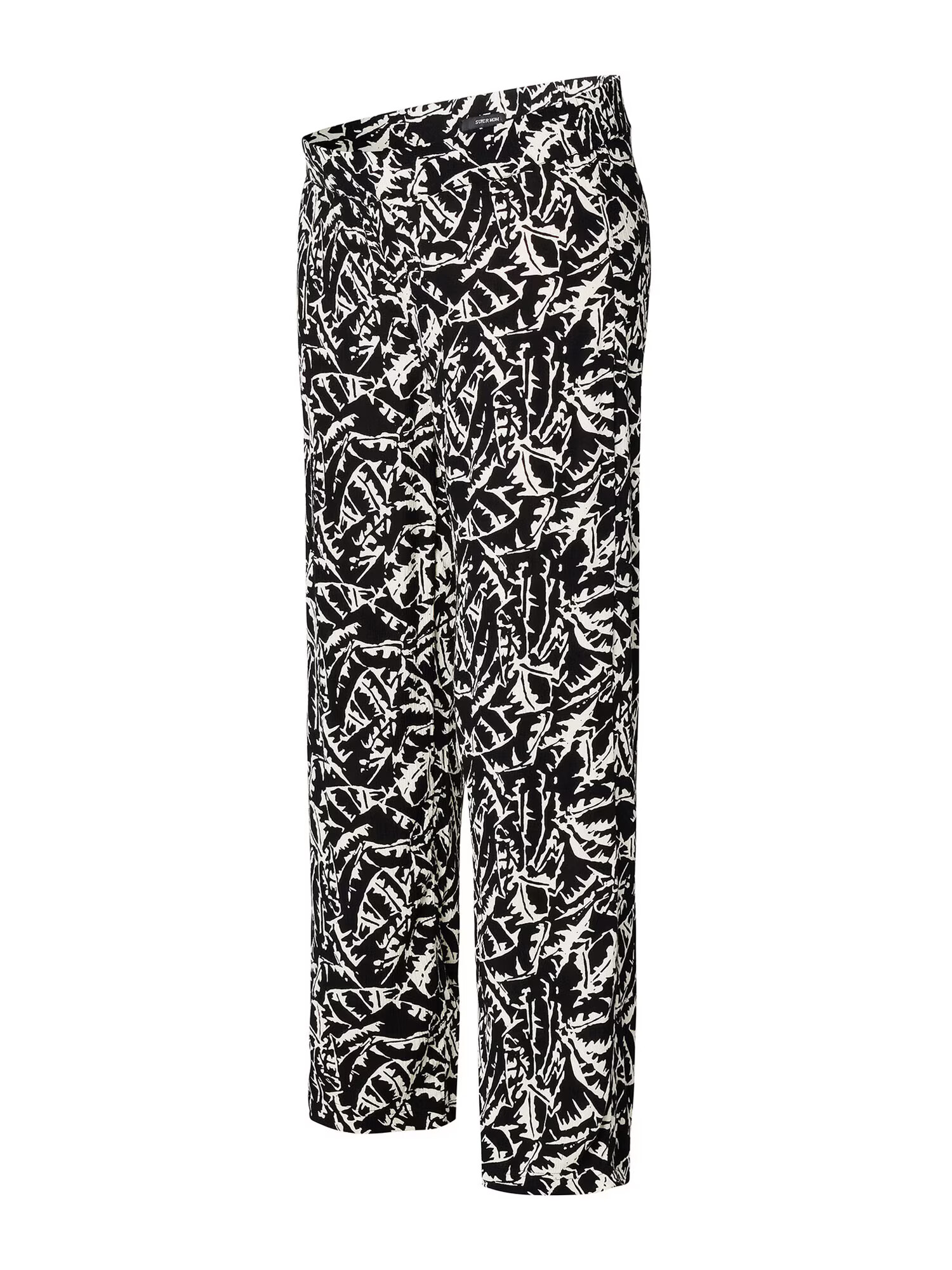 Supermom Pantaloni 'Leaf' negru / alb - Pled.ro