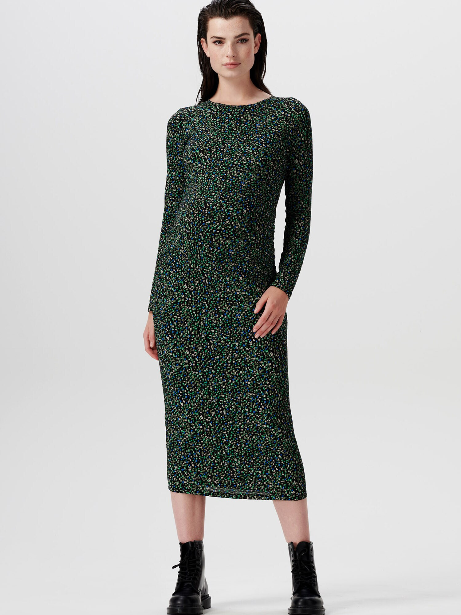 Supermom Rochie 'Enfield' maro cămilă / verde smarald / verde jad / negru - Pled.ro