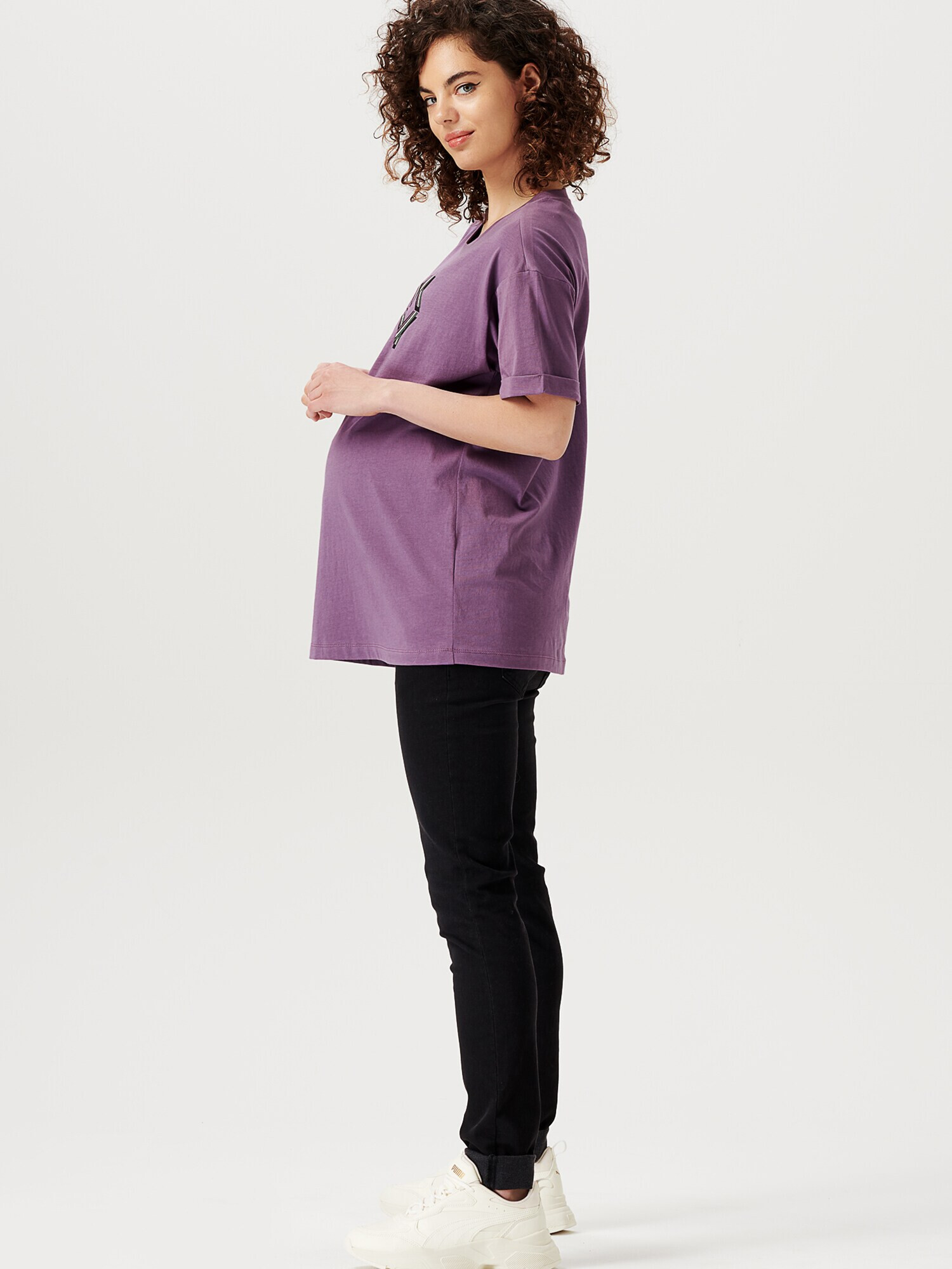 Supermom Tricou 'Bee' verde / lila / negru / alb - Pled.ro