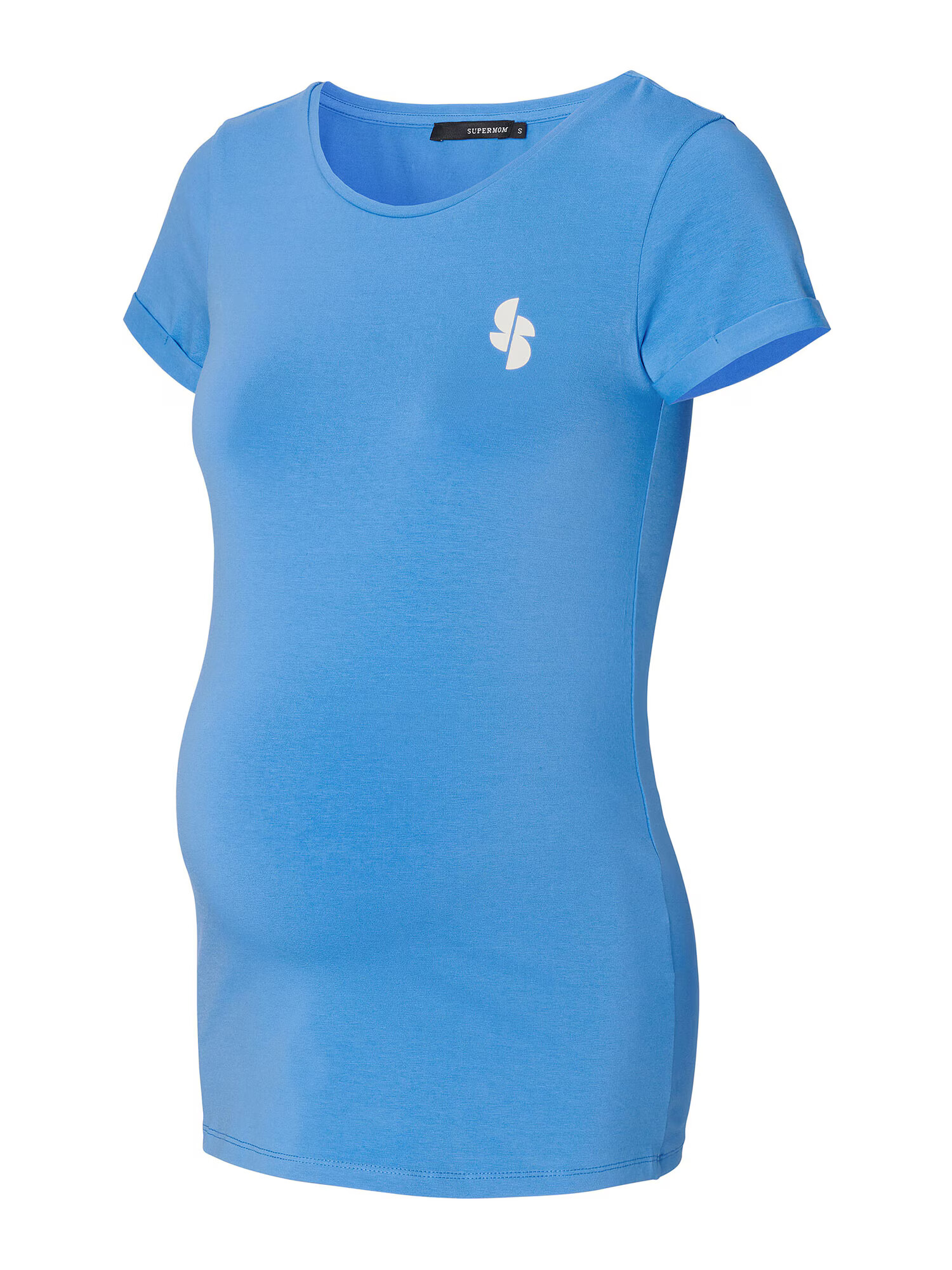 Supermom Tricou 'Edgewood' azuriu / alb - Pled.ro