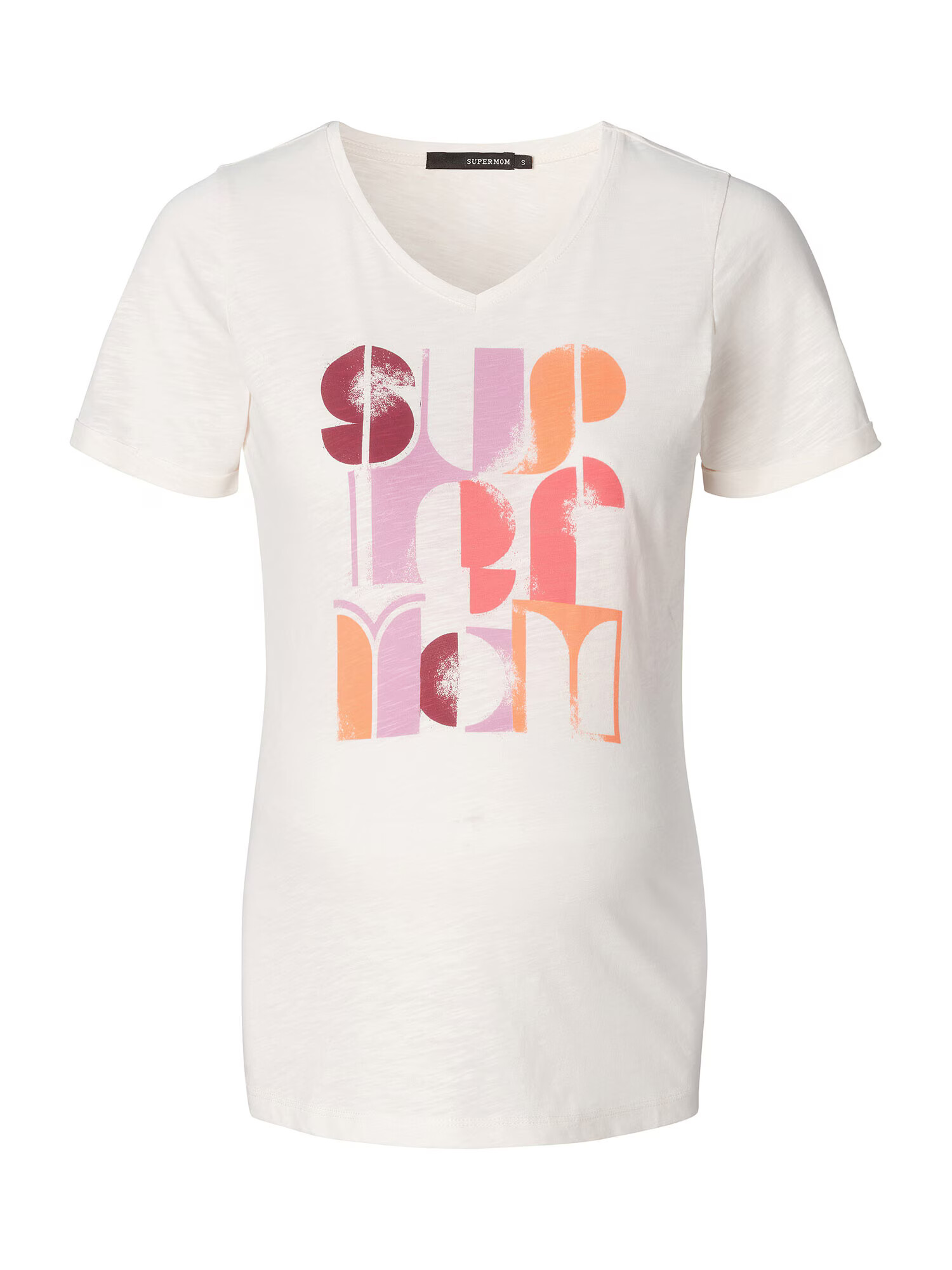 Supermom Tricou 'Felton' mov deschis / portocaliu / alb - Pled.ro