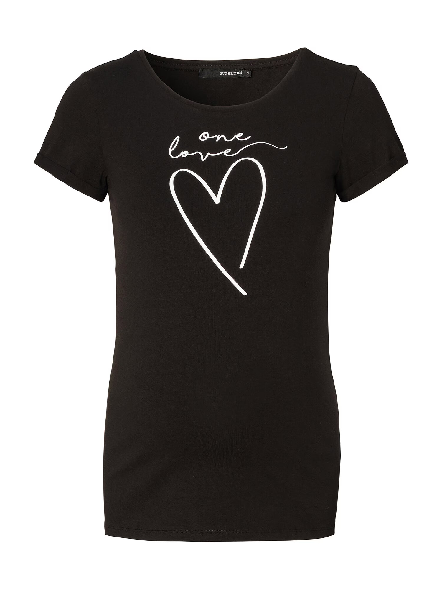 Supermom Tricou 'One Love' negru / alb - Pled.ro