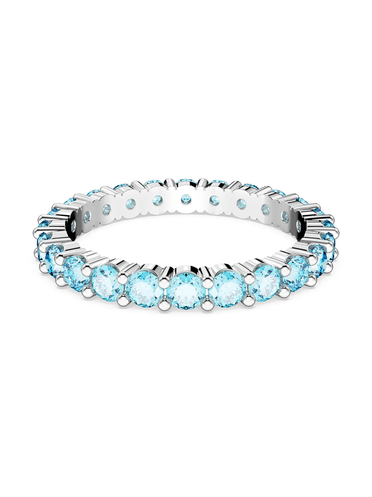 Swarovski Inele albastru aqua / alb - Pled.ro