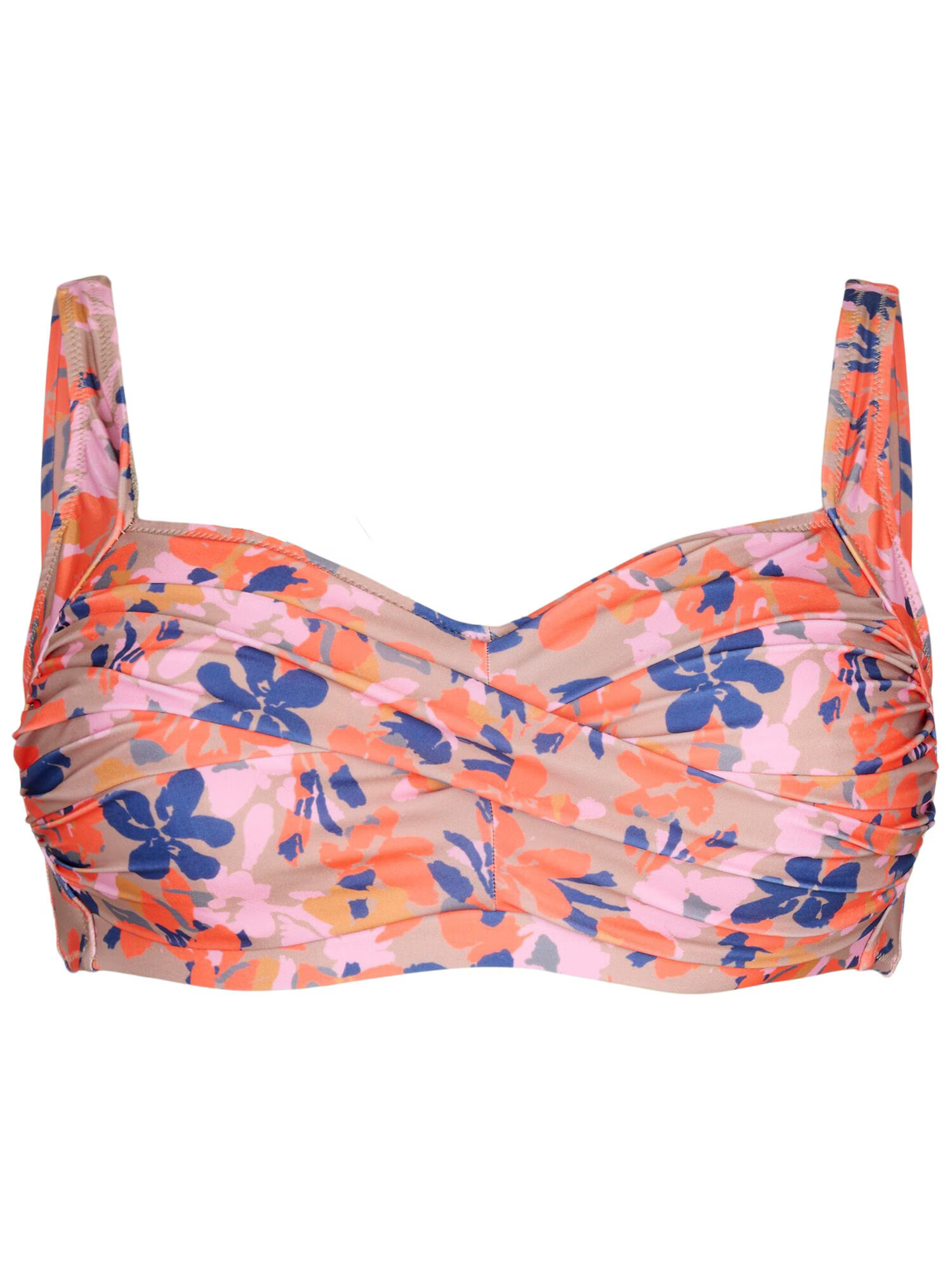 Swim by Zizzi Sutien costum de baie 'STELLA' bej / albastru / portocaliu / roz - Pled.ro