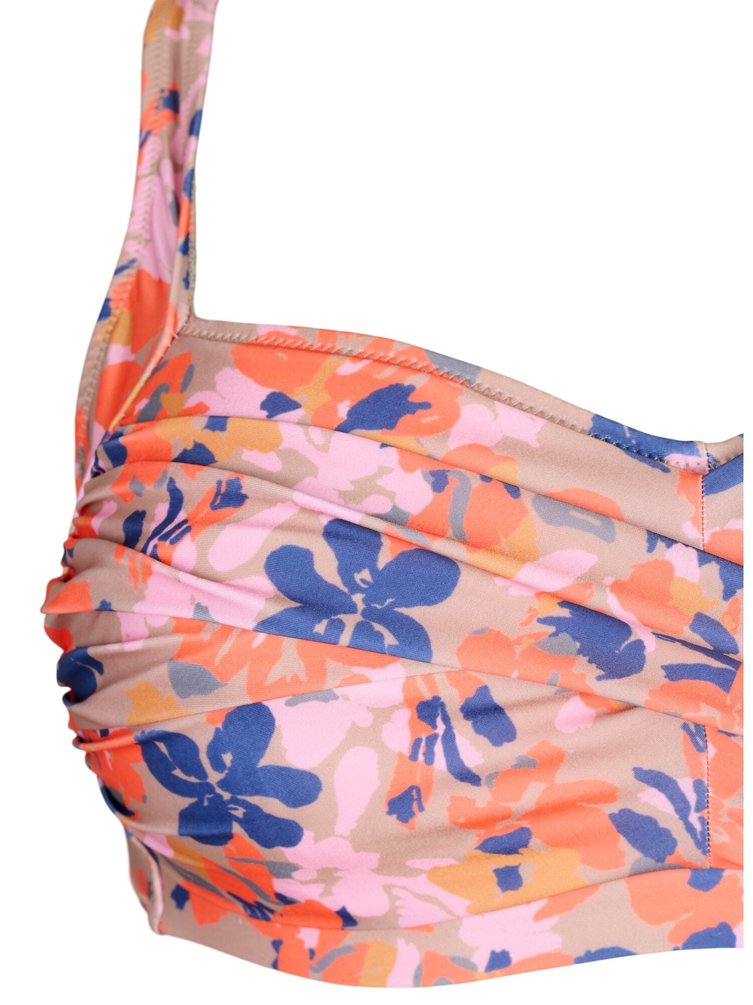 Swim by Zizzi Sutien costum de baie 'STELLA' bej / albastru / portocaliu / roz - Pled.ro