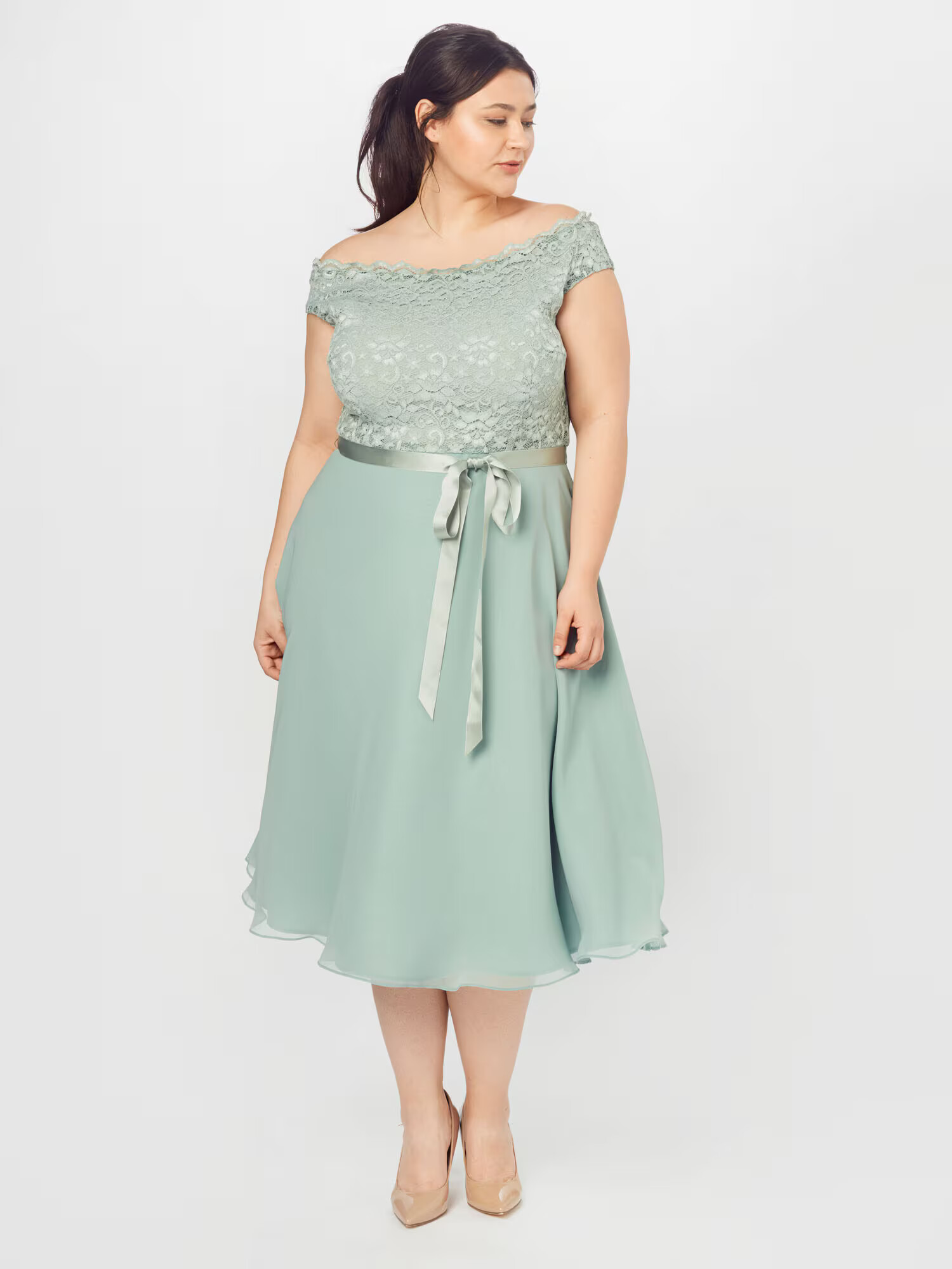 SWING Curve Rochie de cocktail verde - Pled.ro