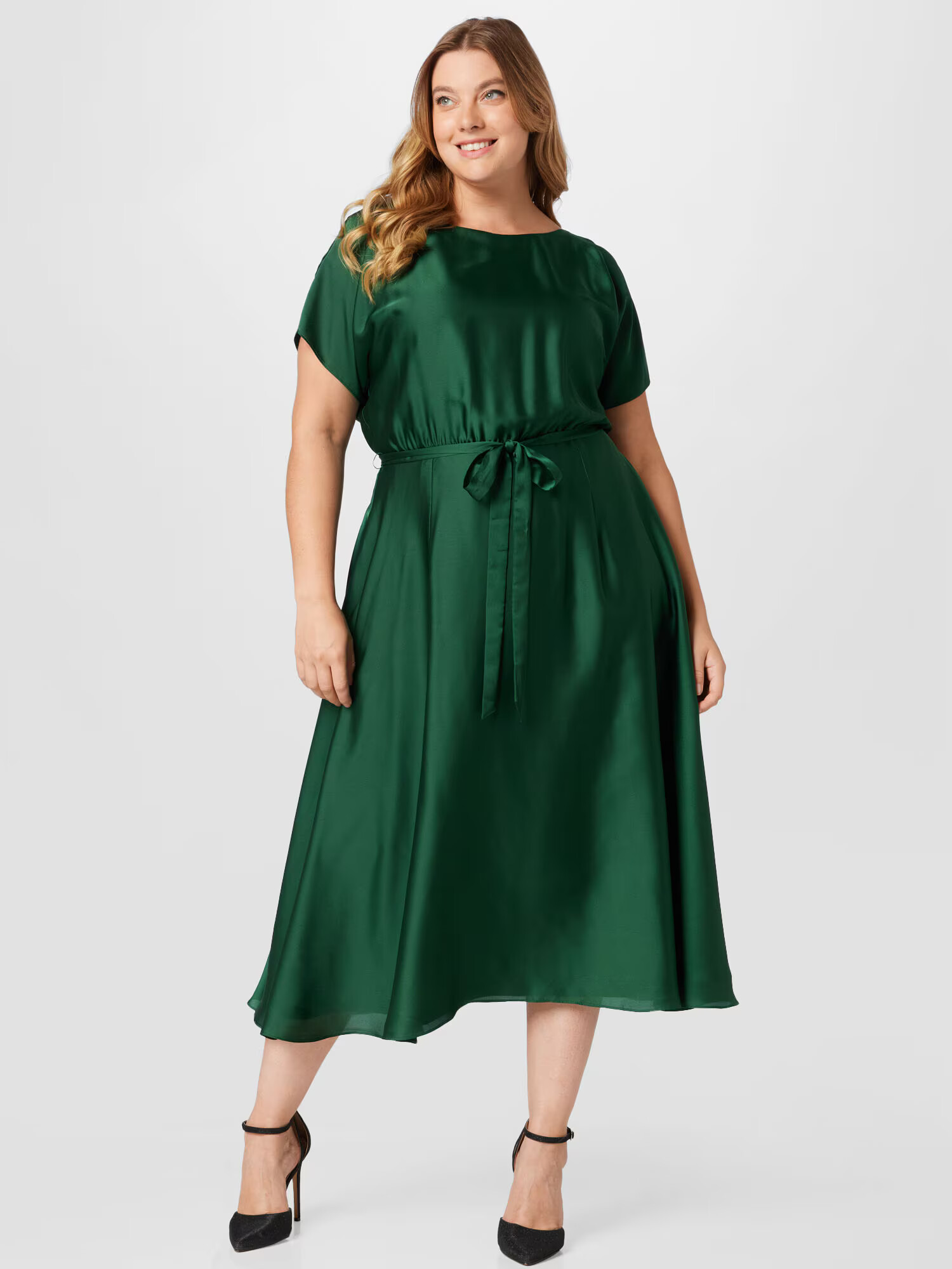 SWING Curve Rochie de cocktail verde smarald - Pled.ro