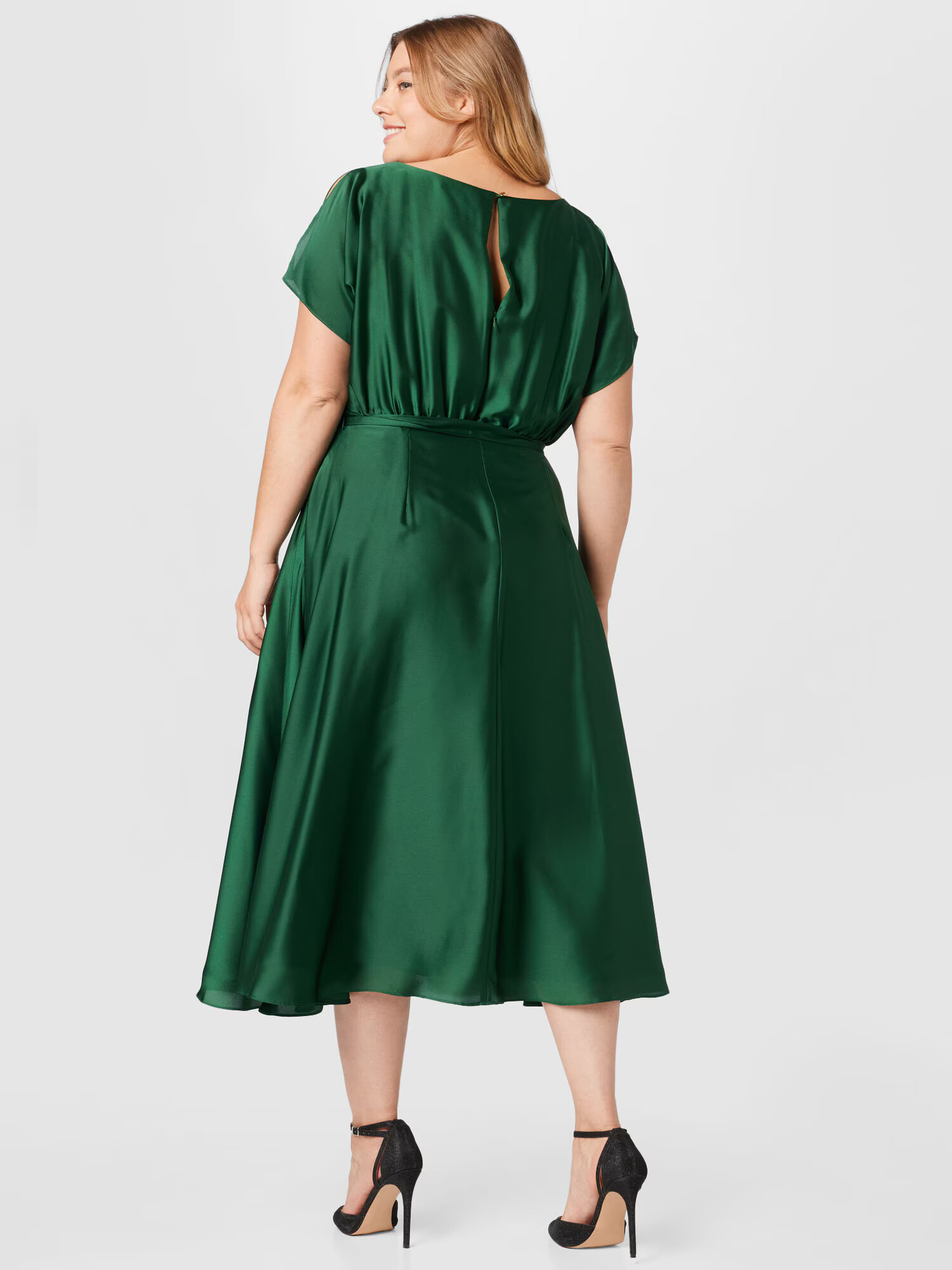 SWING Curve Rochie de cocktail verde smarald - Pled.ro