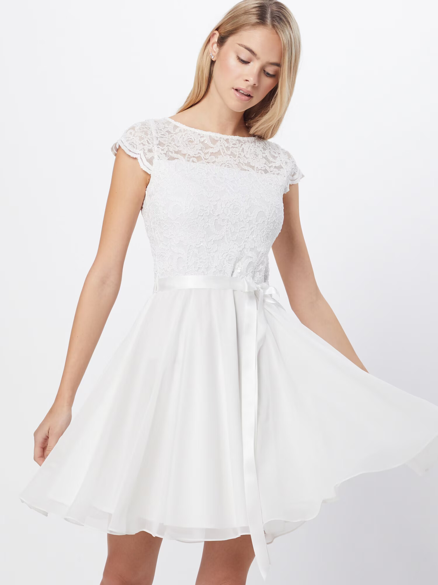 SWING Rochie de cocktail alb - Pled.ro