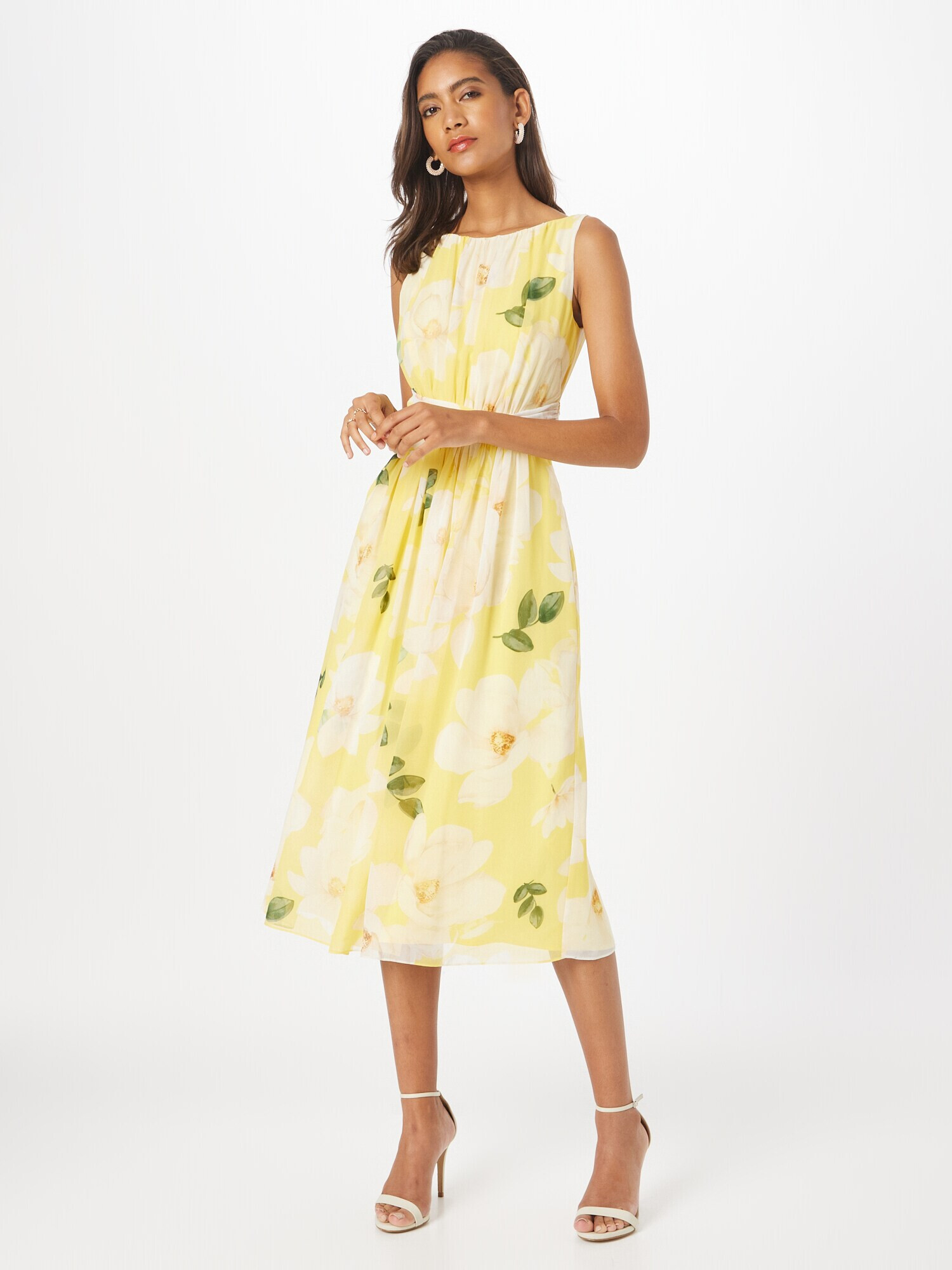 SWING Rochie de cocktail bej / galben / verde / alb - Pled.ro