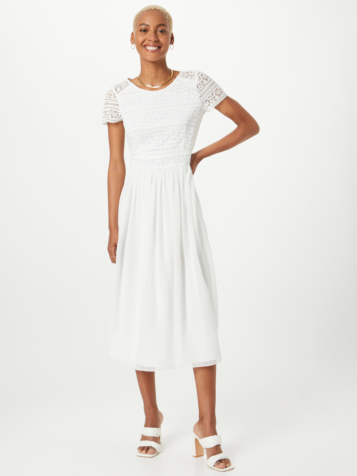 SWING Rochie de cocktail crem - Pled.ro