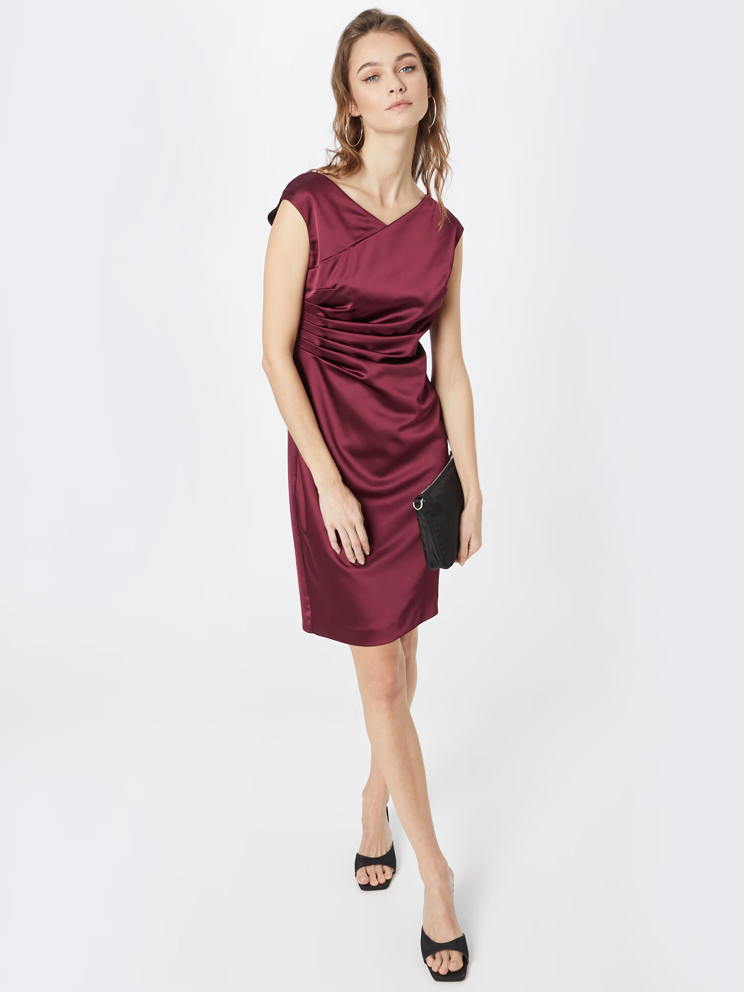 SWING Rochie de cocktail roșu burgundy - Pled.ro