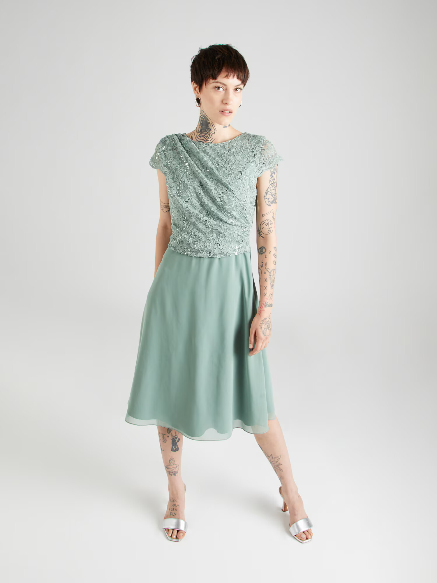 SWING Rochie de cocktail verde deschis - Pled.ro