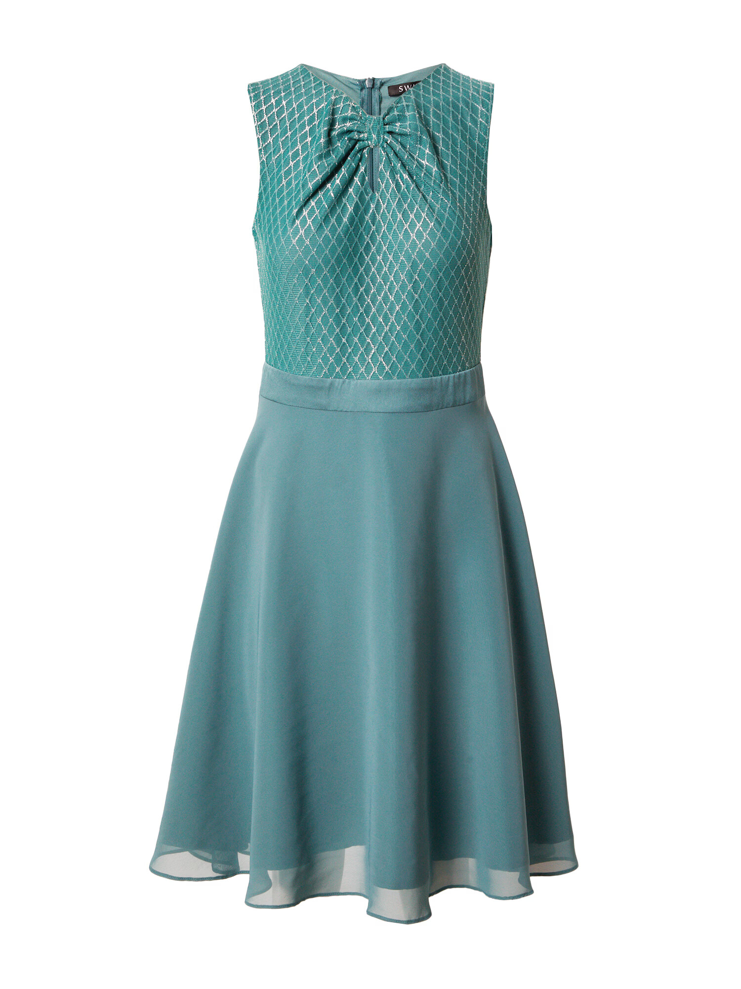 SWING Rochie de cocktail verde mentă / verde jad / argintiu - Pled.ro