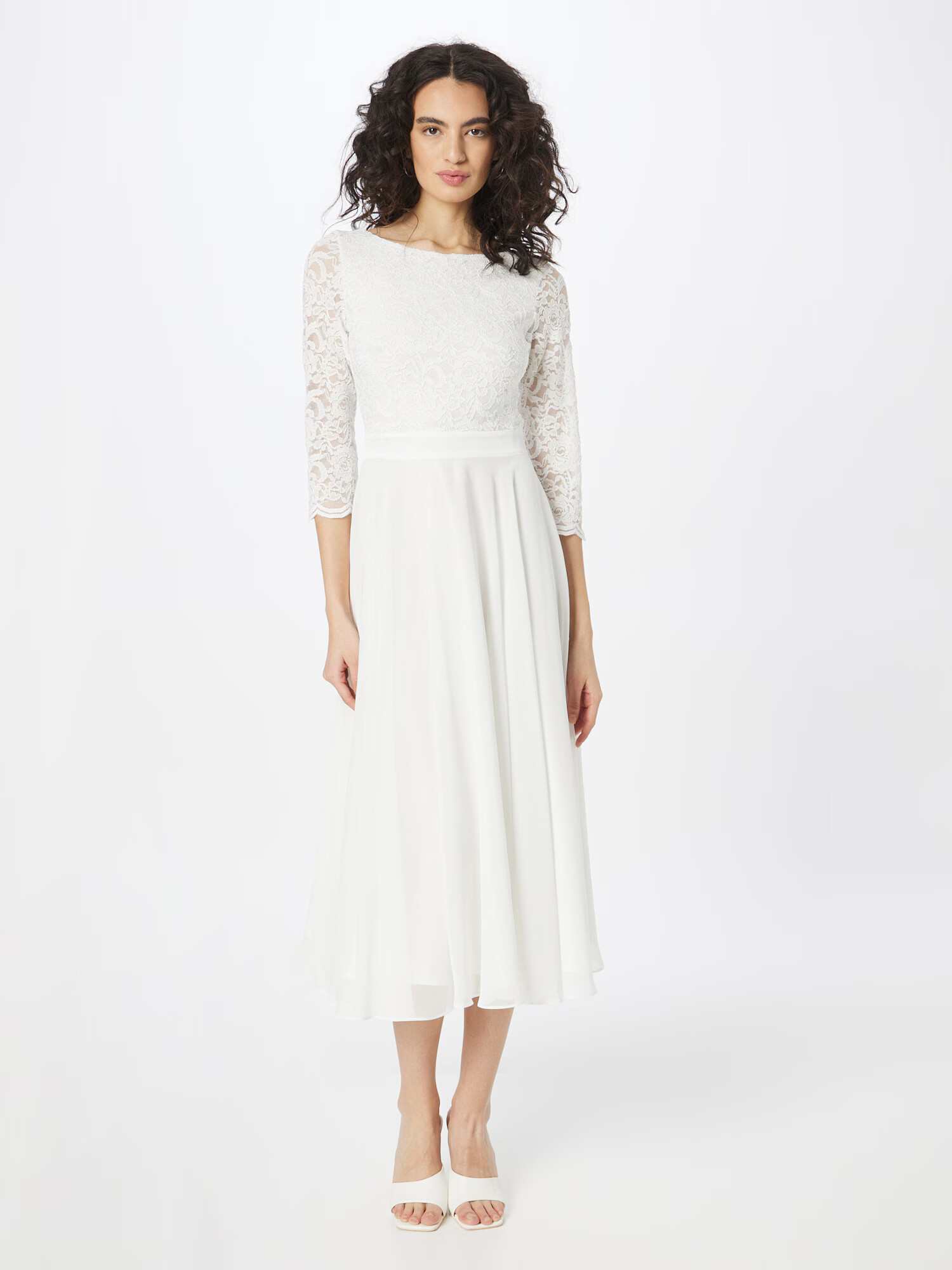 SWING Rochie de cocktail alb natural - Pled.ro