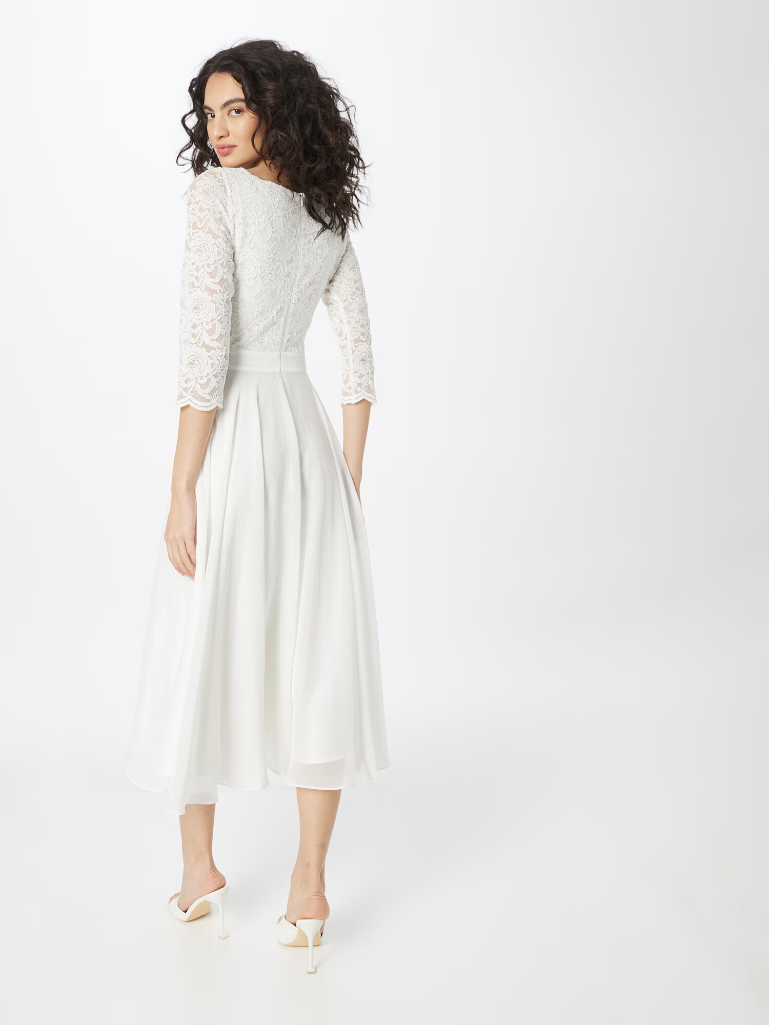 SWING Rochie de cocktail alb natural - Pled.ro