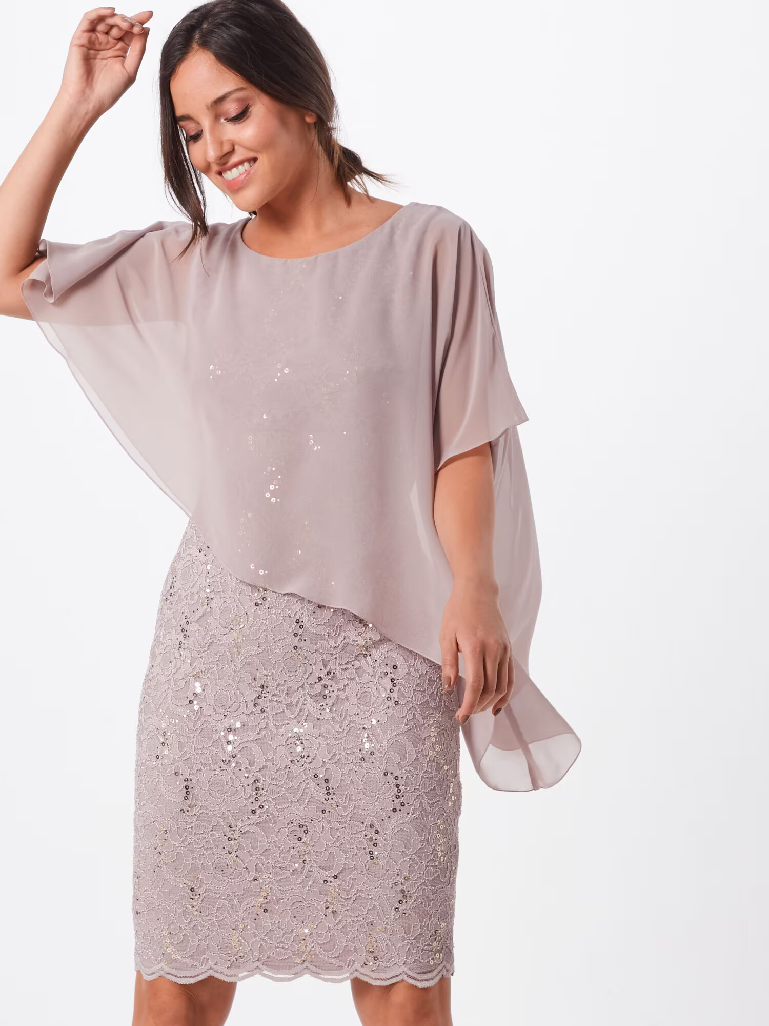 SWING Rochie gri taupe / roz pal - Pled.ro