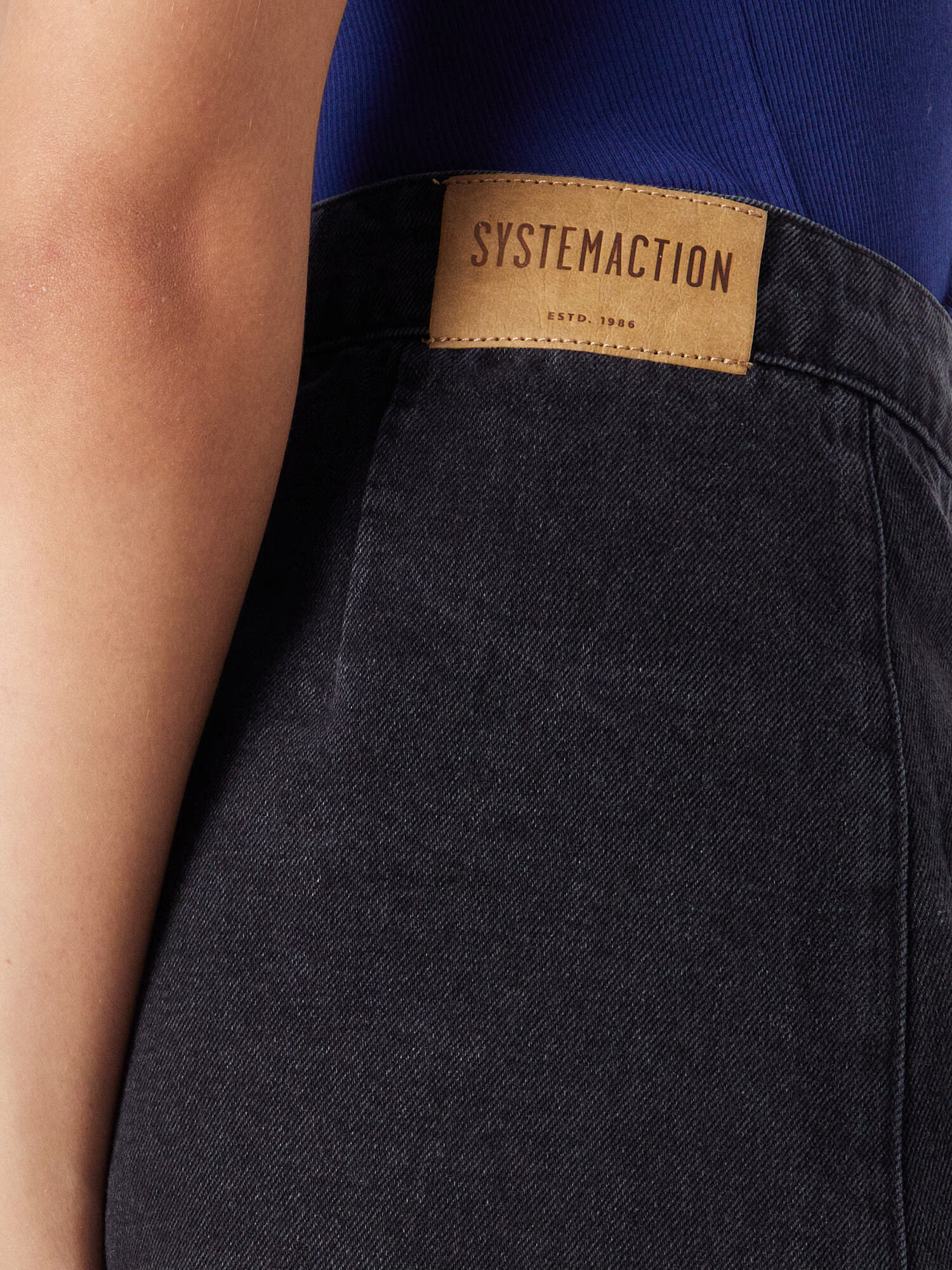 System Action Fustă 'Cindy' negru denim - Pled.ro