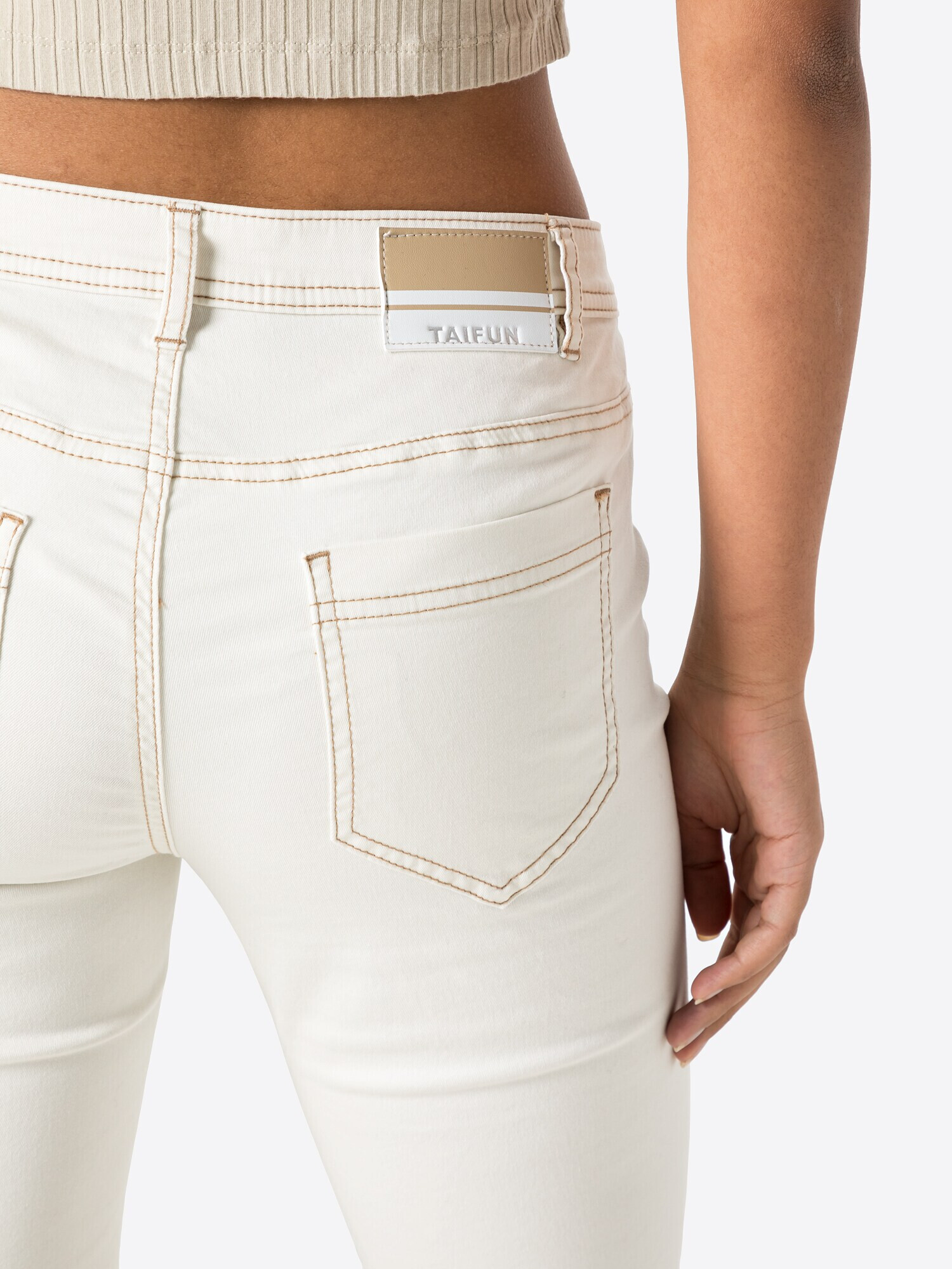 TAIFUN Jeans alb denim - Pled.ro