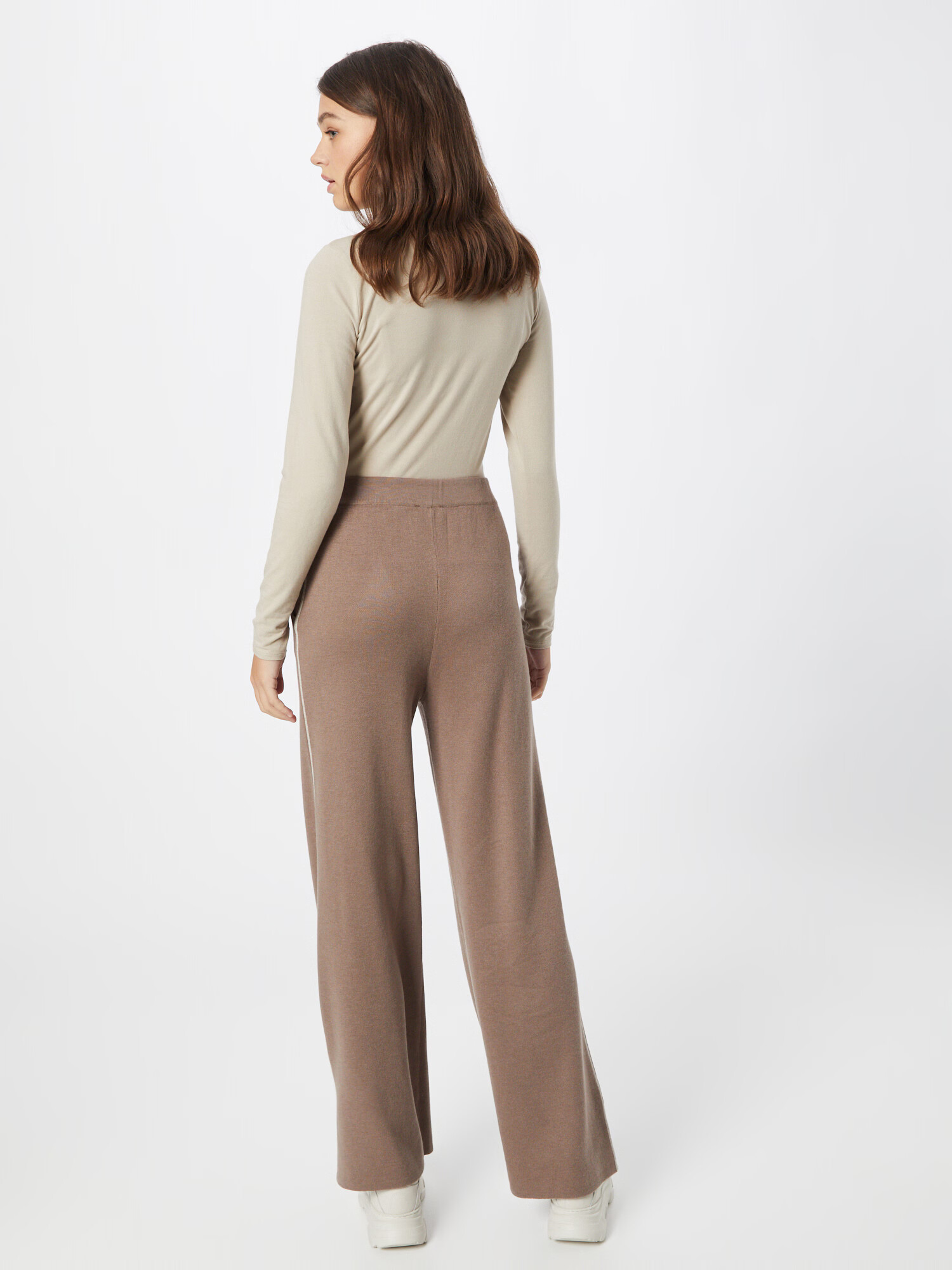 TAIFUN Pantaloni gri taupe / alb murdar - Pled.ro