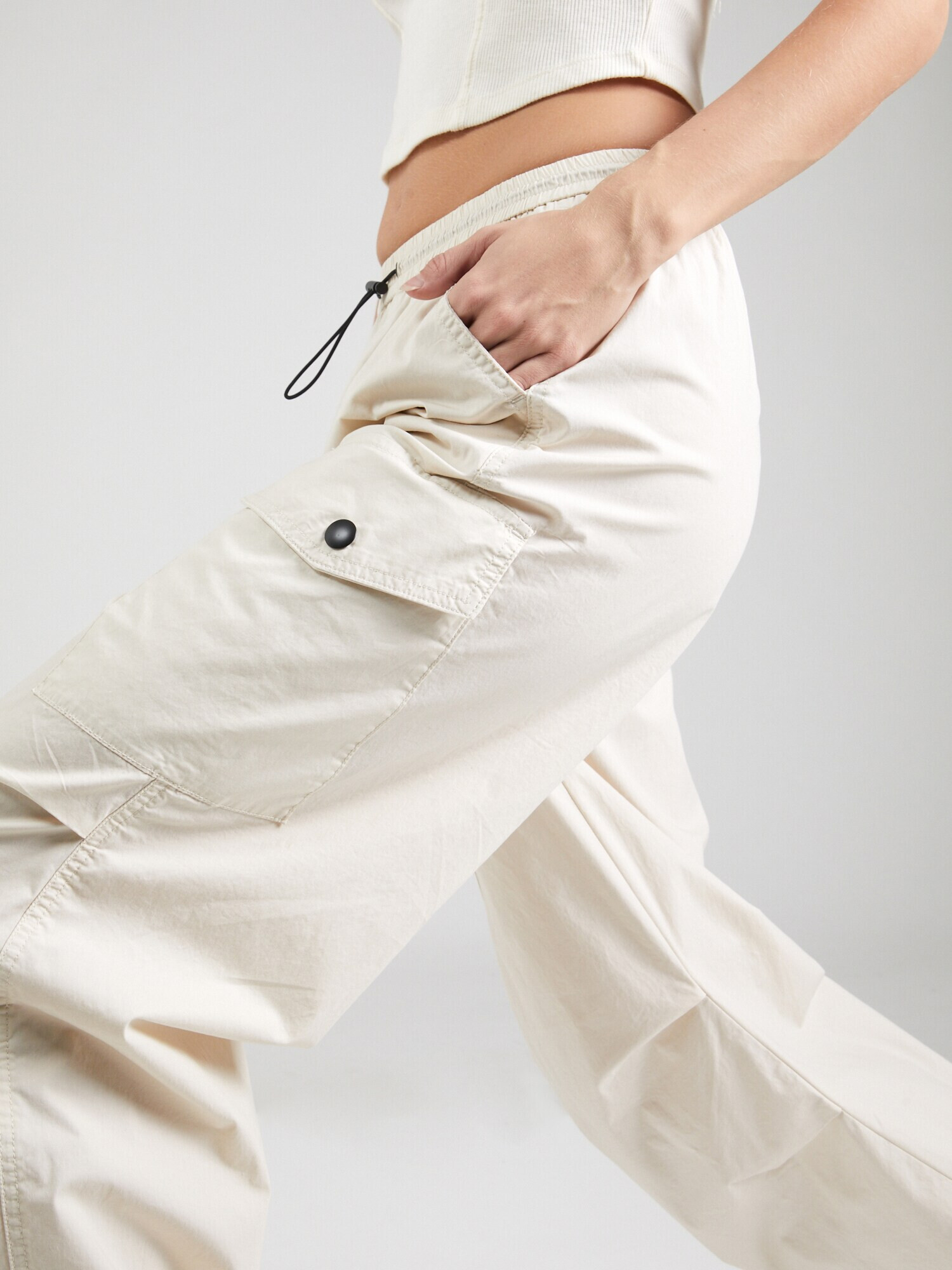 Tally Weijl Pantaloni cu buzunare crem - Pled.ro