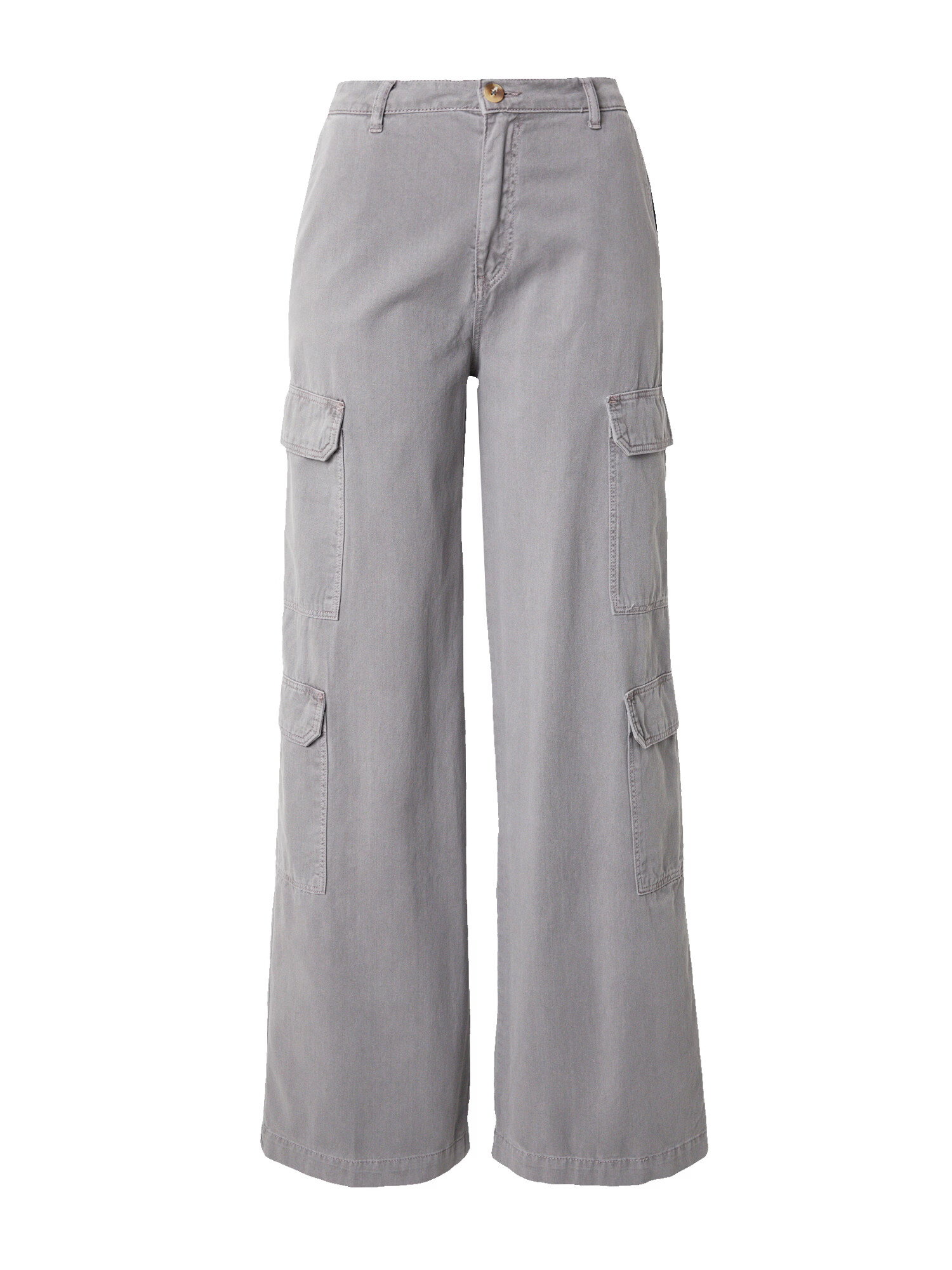 Tally Weijl Pantaloni cu buzunare gri deschis - Pled.ro