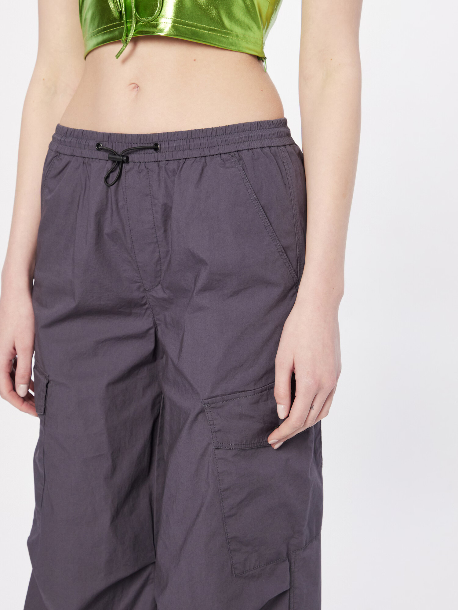 Tally Weijl Pantaloni cu buzunare gri grafit - Pled.ro