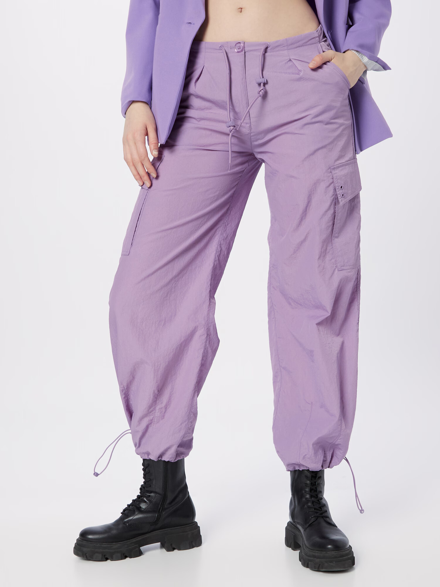 Tally Weijl Pantaloni cu buzunare lila - Pled.ro