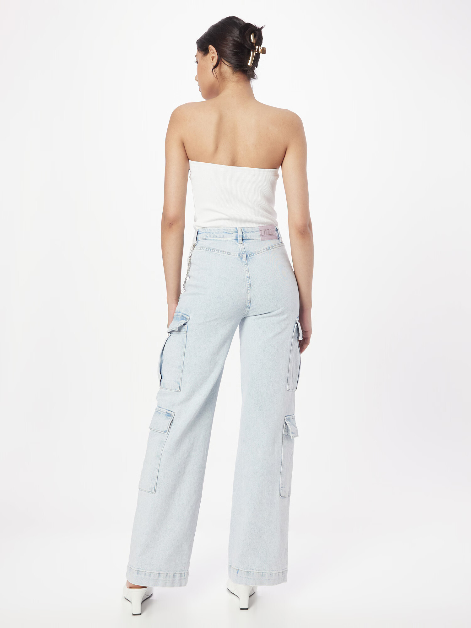 Tally Weijl Pantaloni eleganți albastru denim - Pled.ro