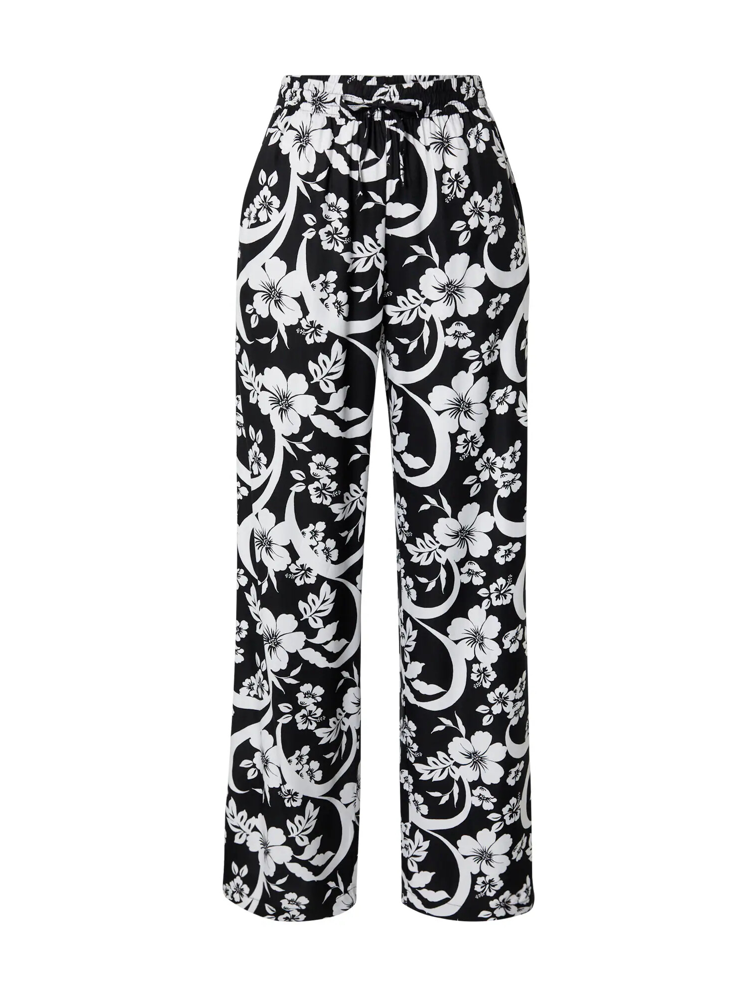 Tally Weijl Pantaloni 'Smiley' negru / alb - Pled.ro