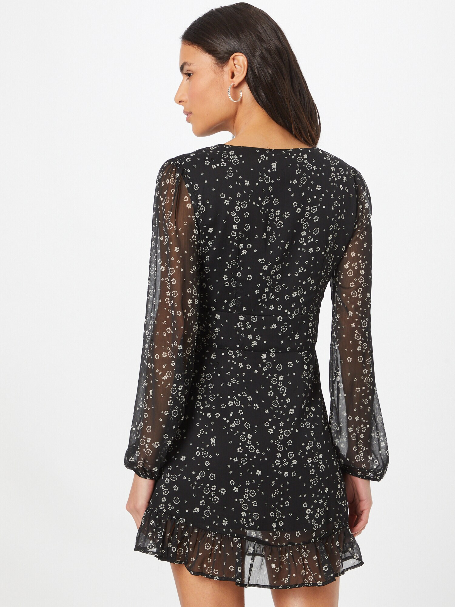 Tally Weijl Rochie tip bluză negru / alb - Pled.ro