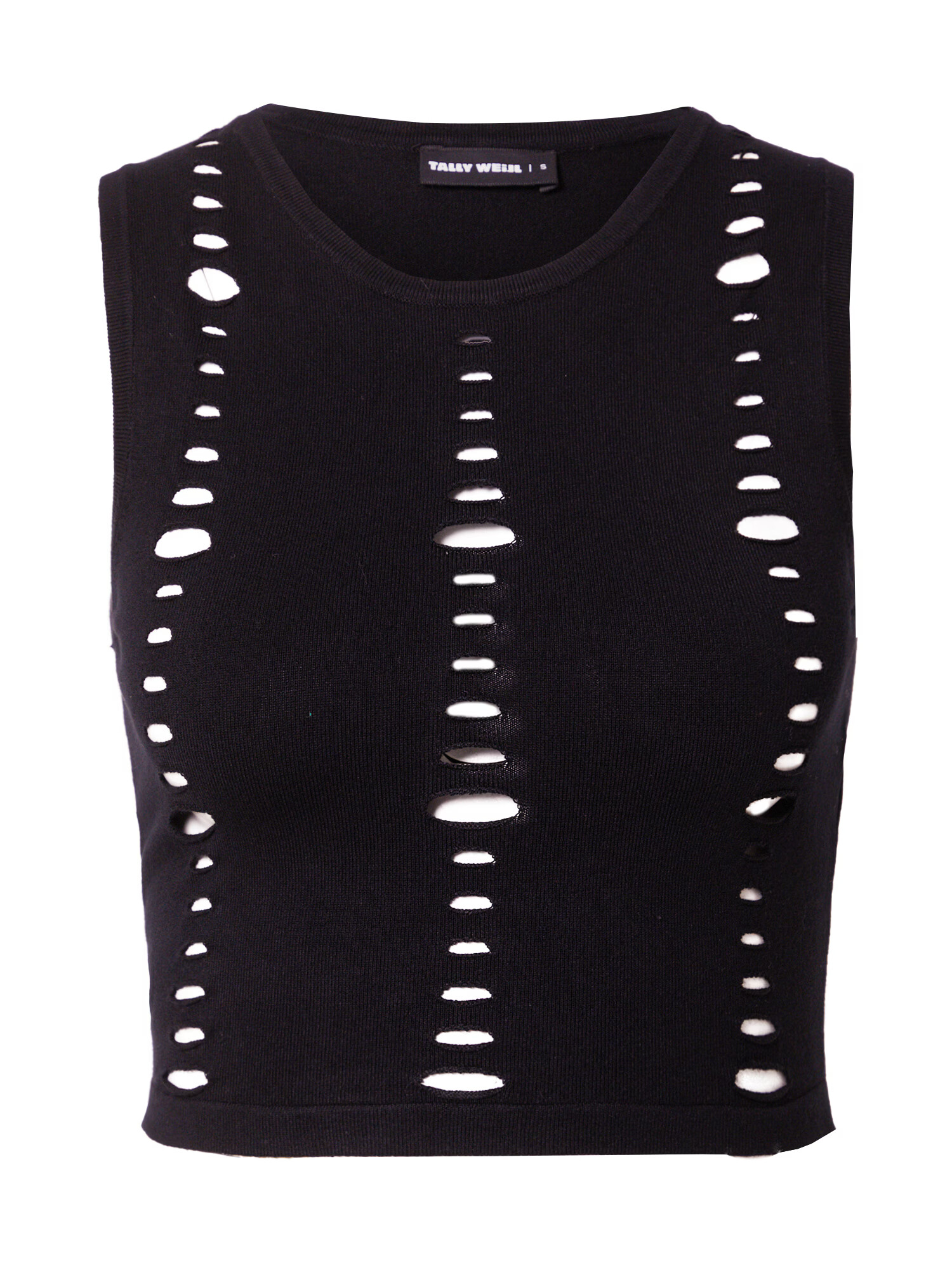 Tally Weijl Top brodat negru - Pled.ro