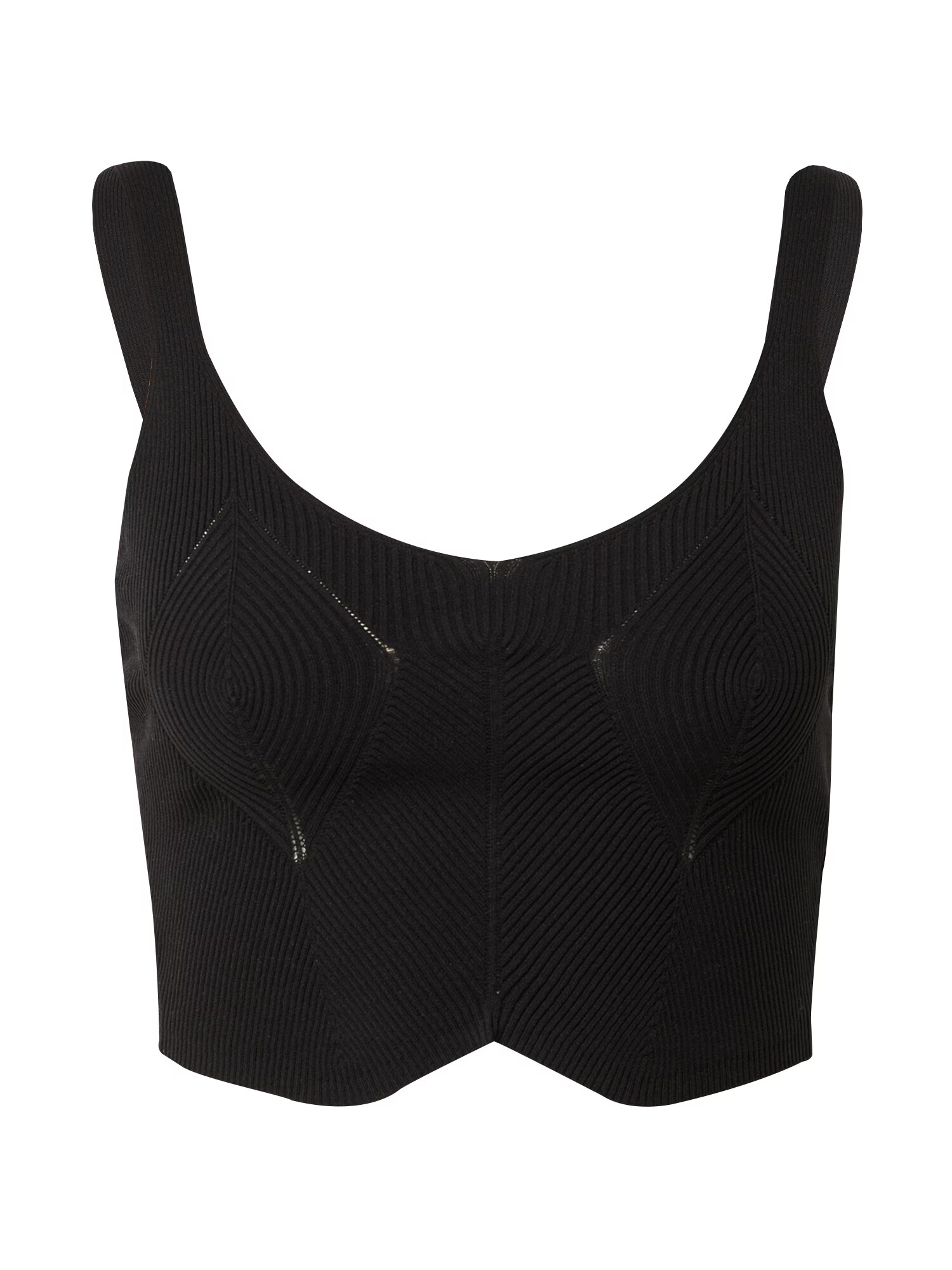 Tally Weijl Top brodat negru - Pled.ro